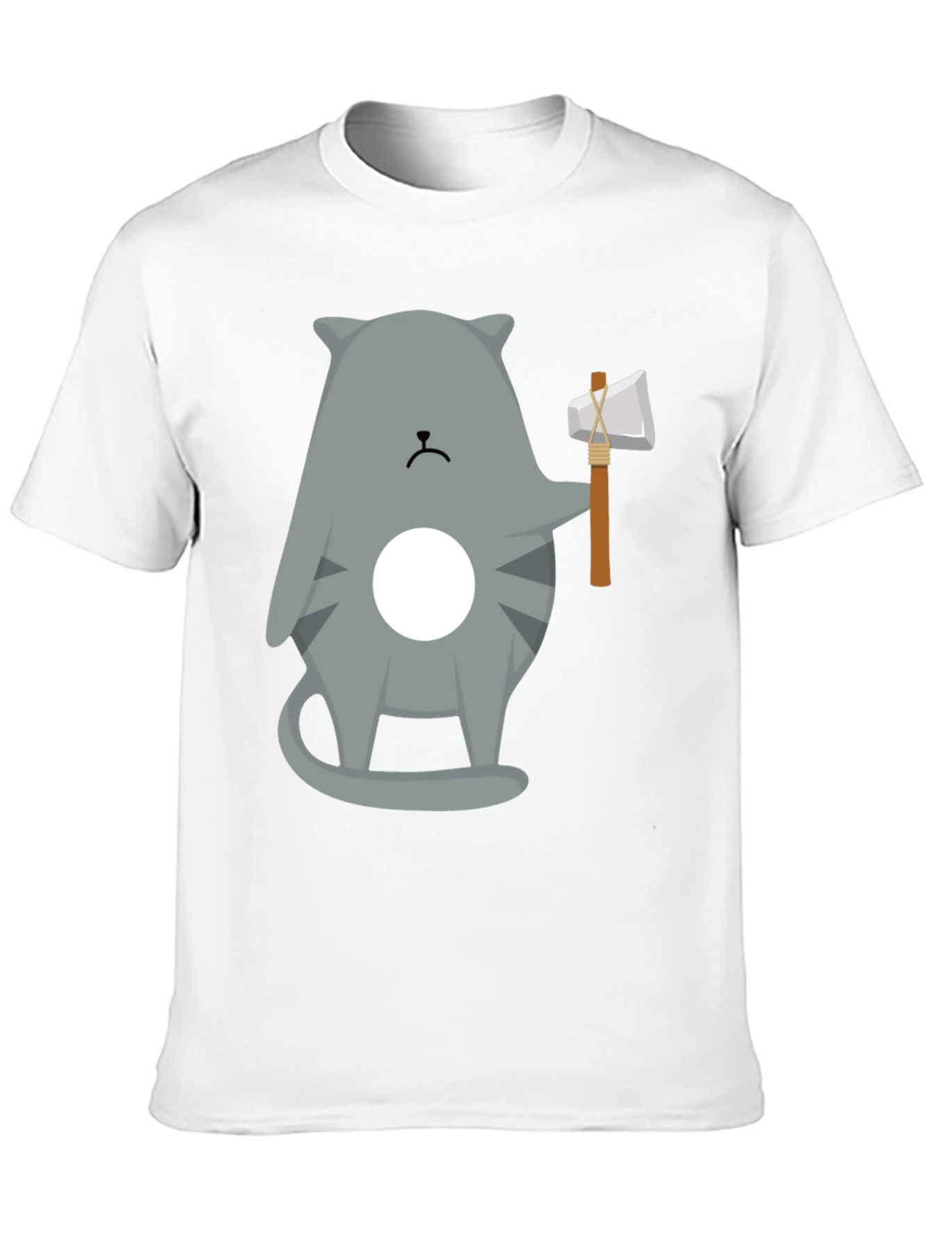 Cool Cat Axe T-Shirt - Funny Graphic Tee