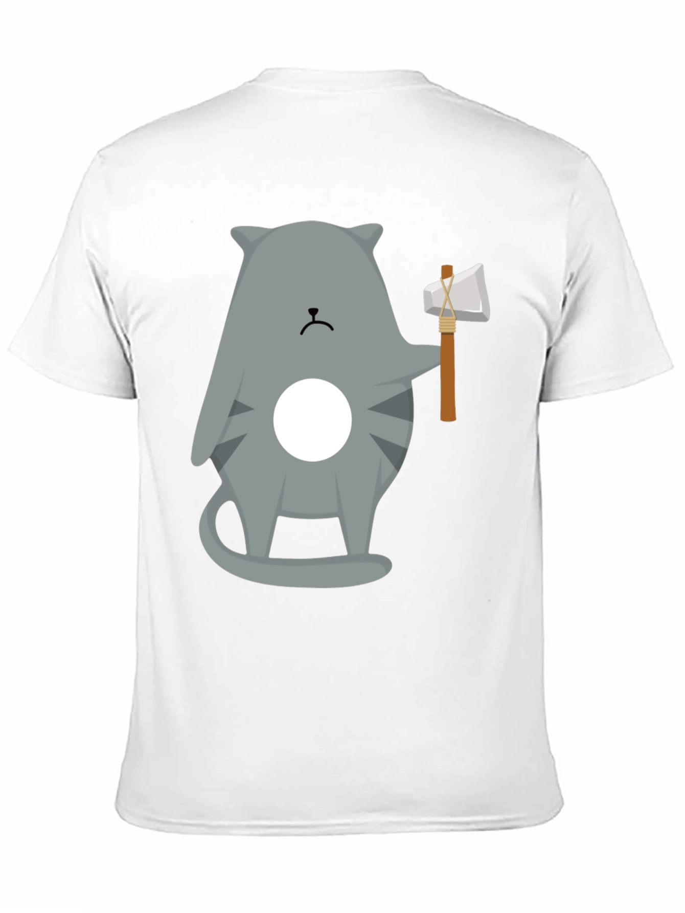 Cool Cat Axe T-Shirt - Funny Graphic Tee