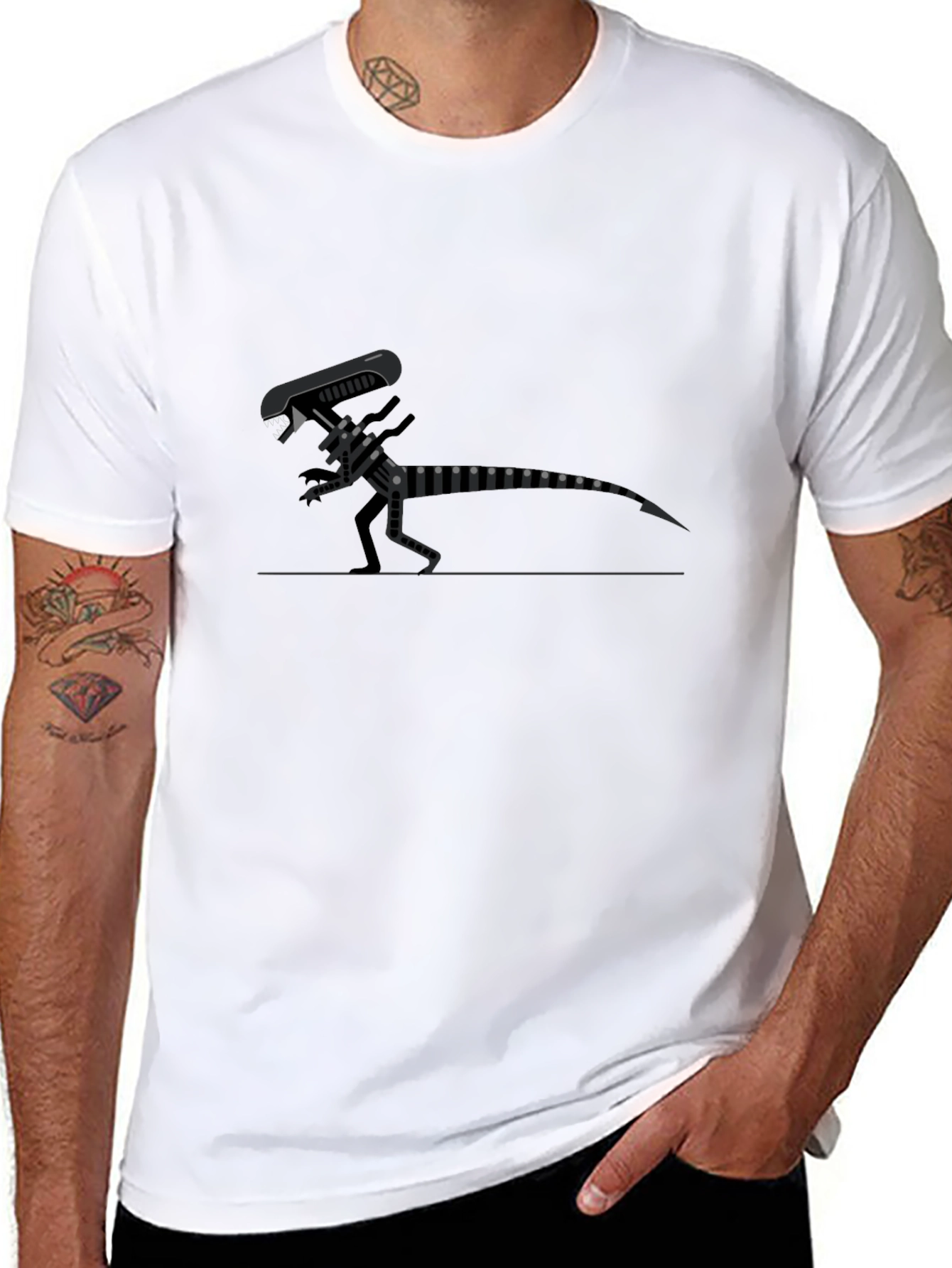 Alien Graphic T-Shirt - Retro Sci-Fi Design