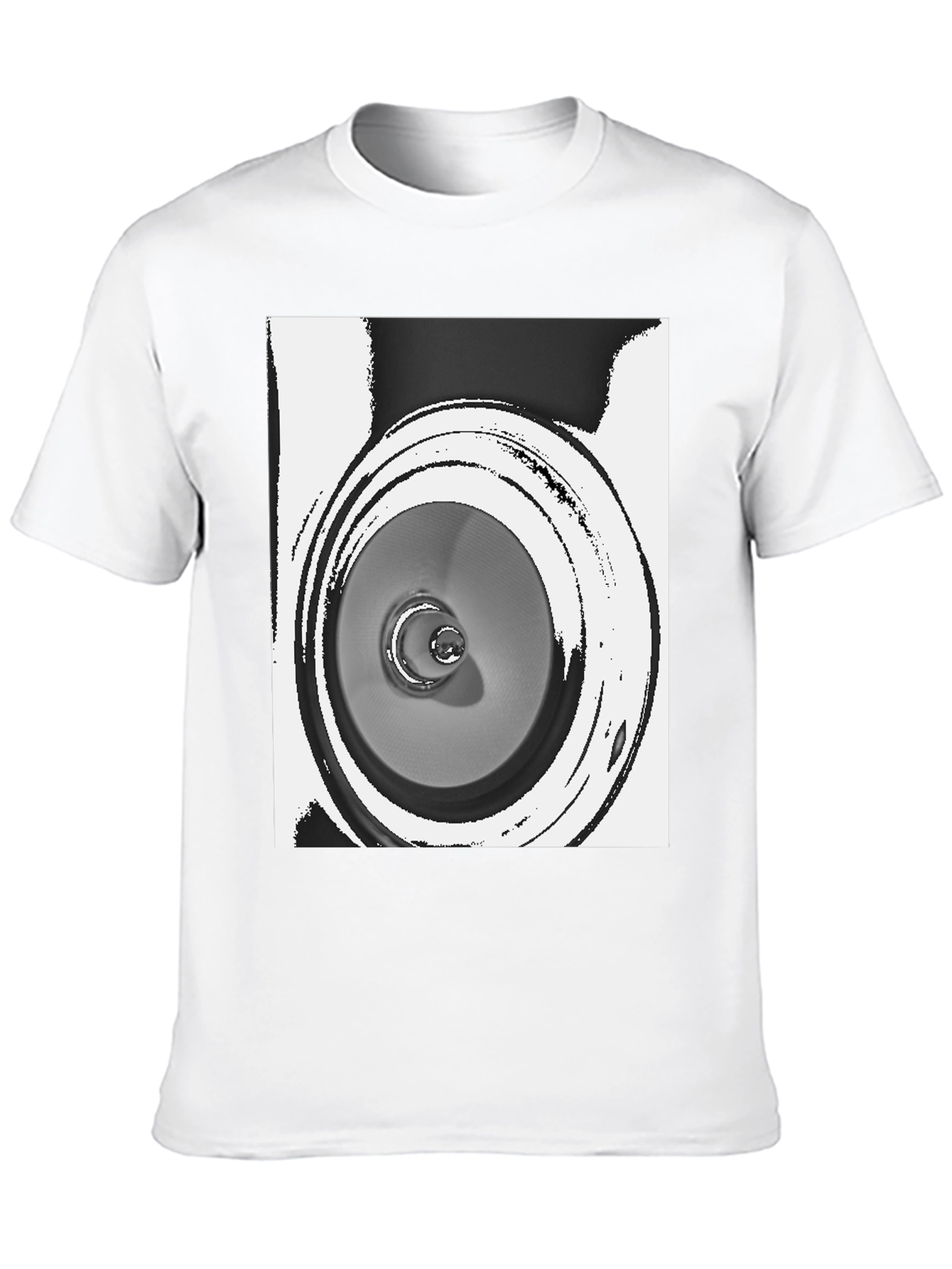 Abstract Speaker Graphic Tee - Unique Design