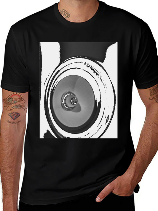 Abstract Speaker Graphic Tee - Unique Design