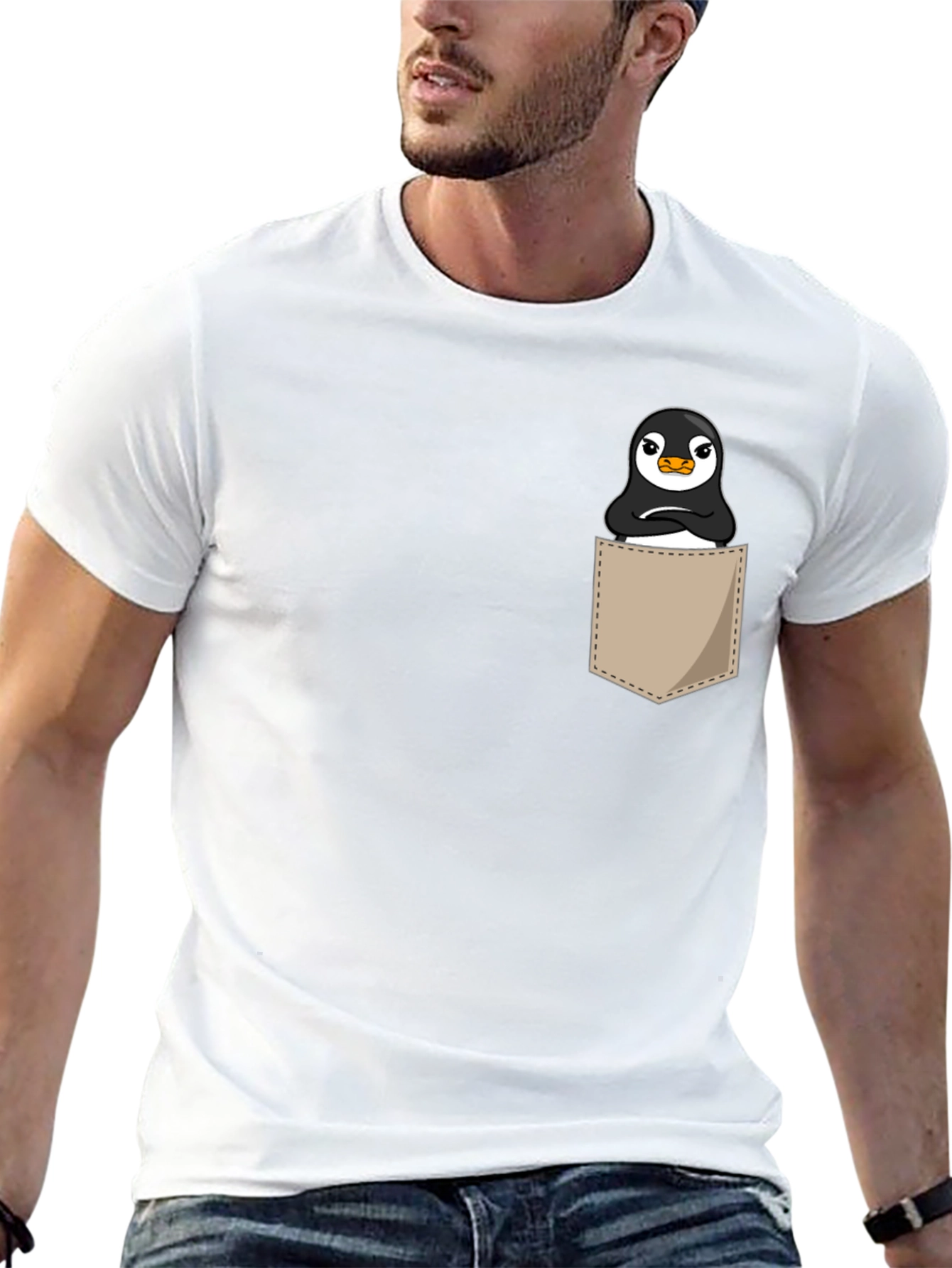 Penguin Pocket Black T-Shirt