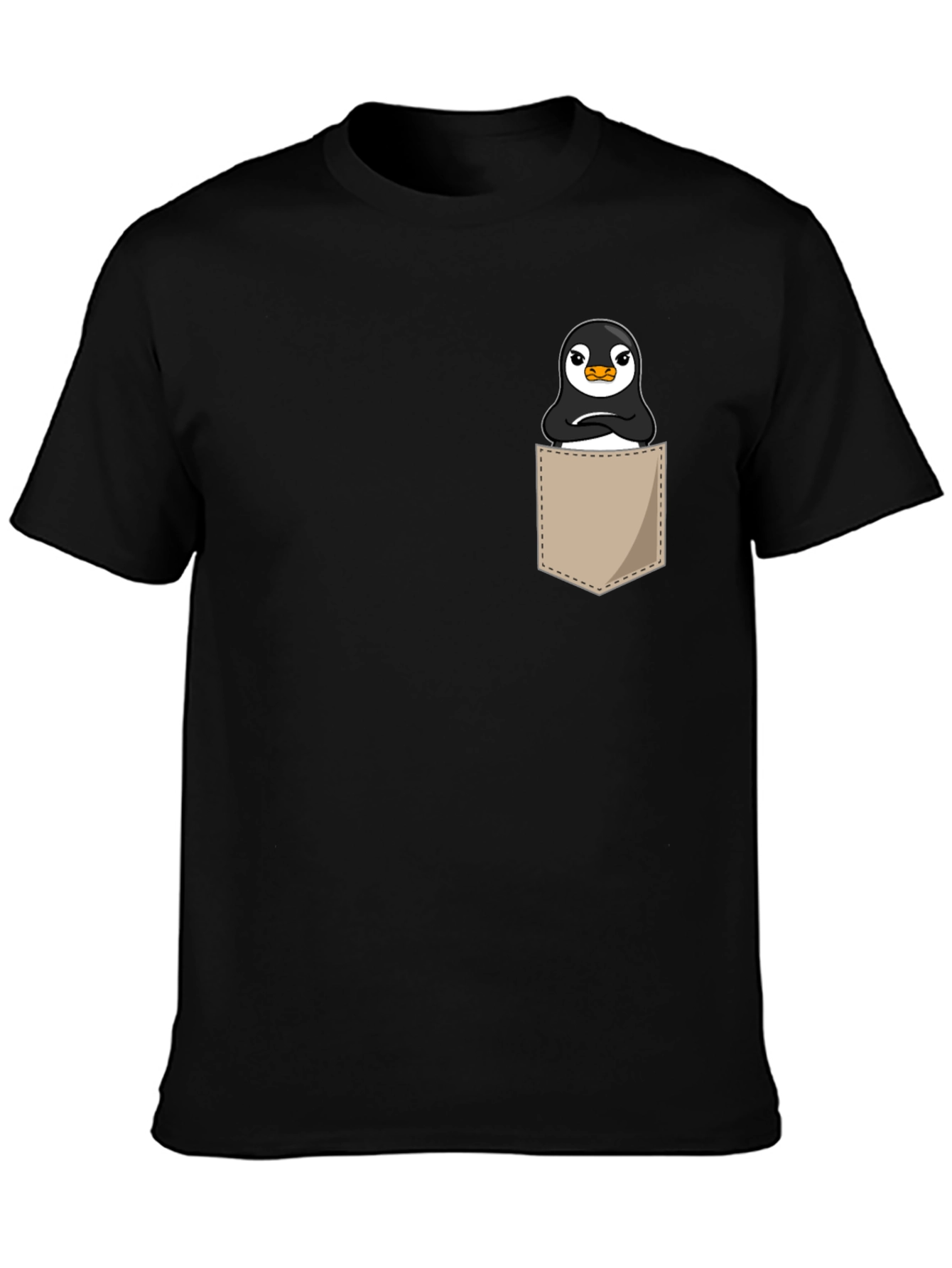 Penguin Pocket Black T-Shirt