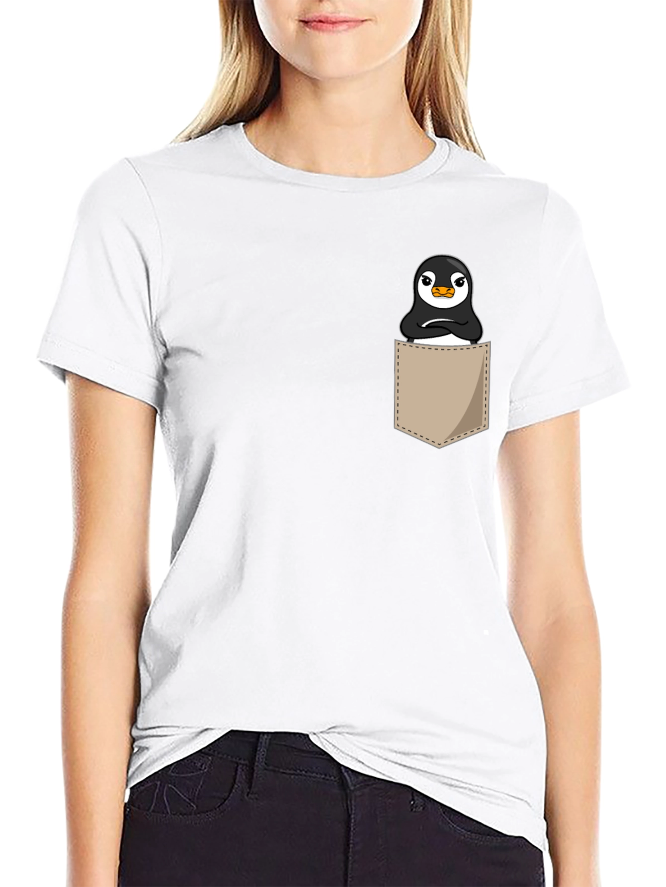 Penguin Pocket Black T-Shirt