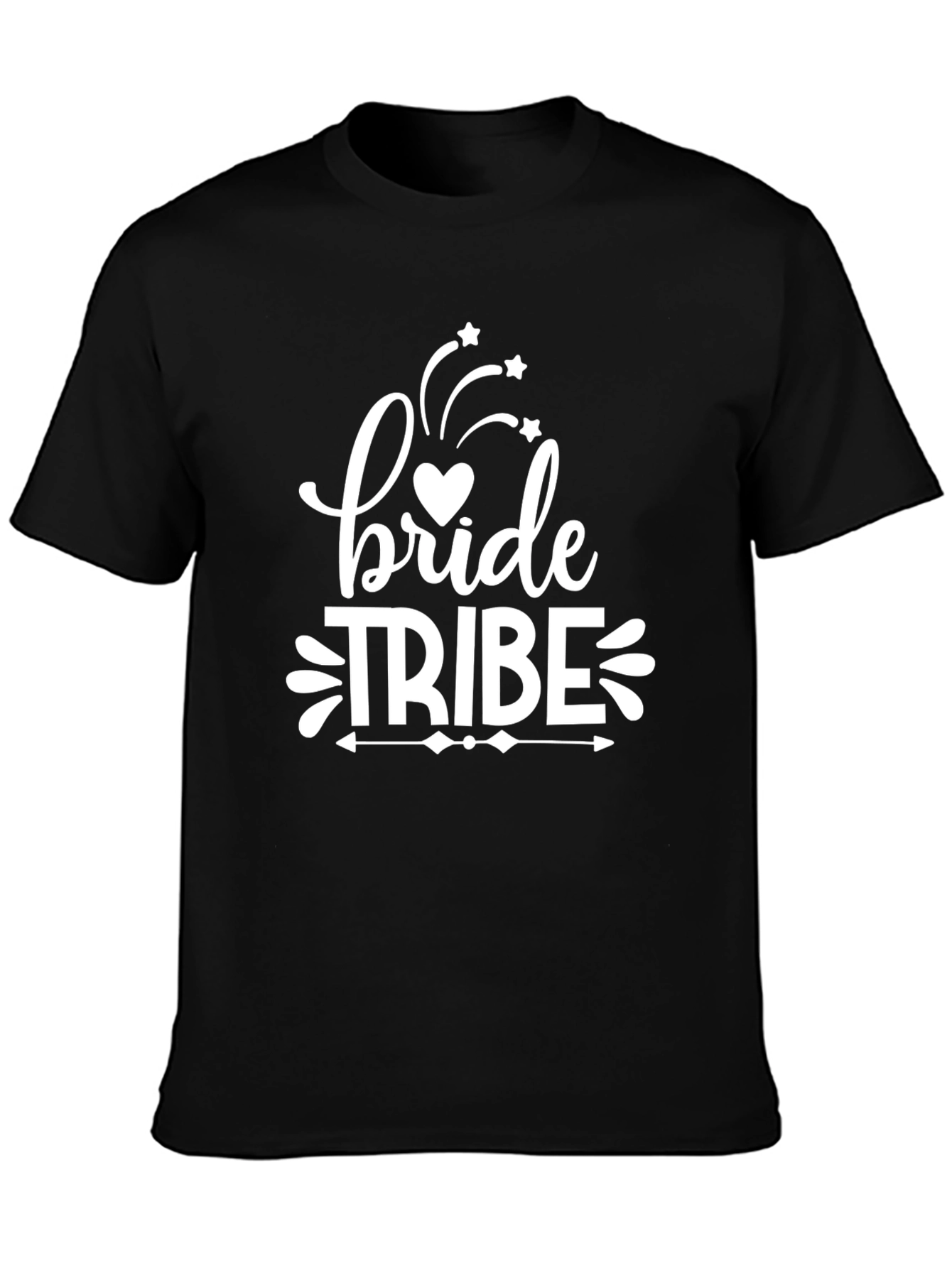 Bride Tribe Graphic Tee - Black Crew Neck