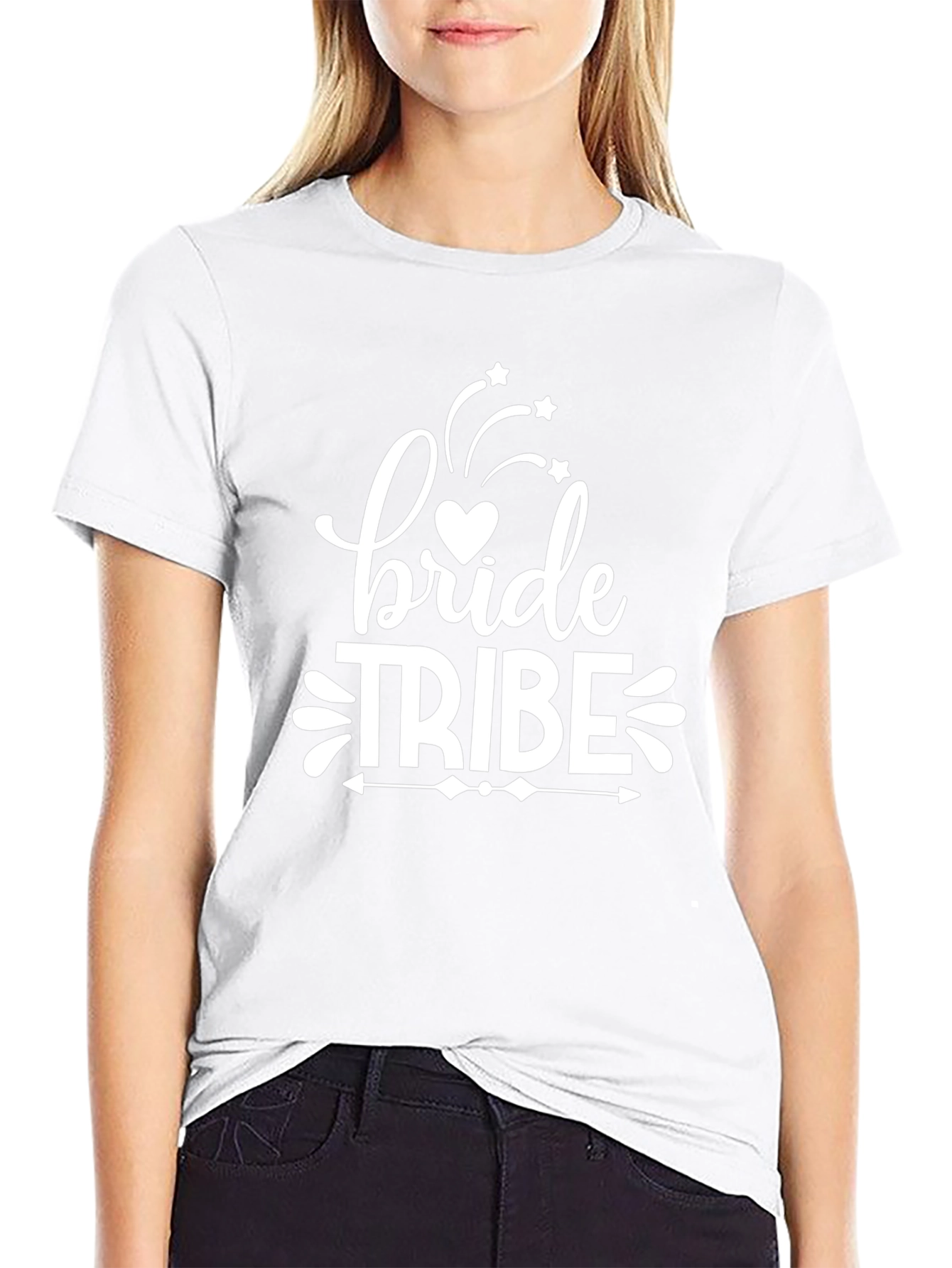 Bride Tribe Graphic Tee - Black Crew Neck