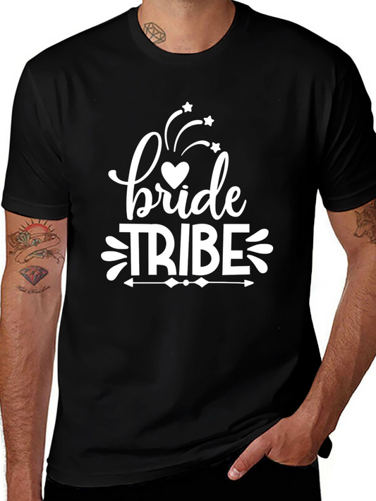 Bride Tribe Graphic Tee - Black Crew Neck