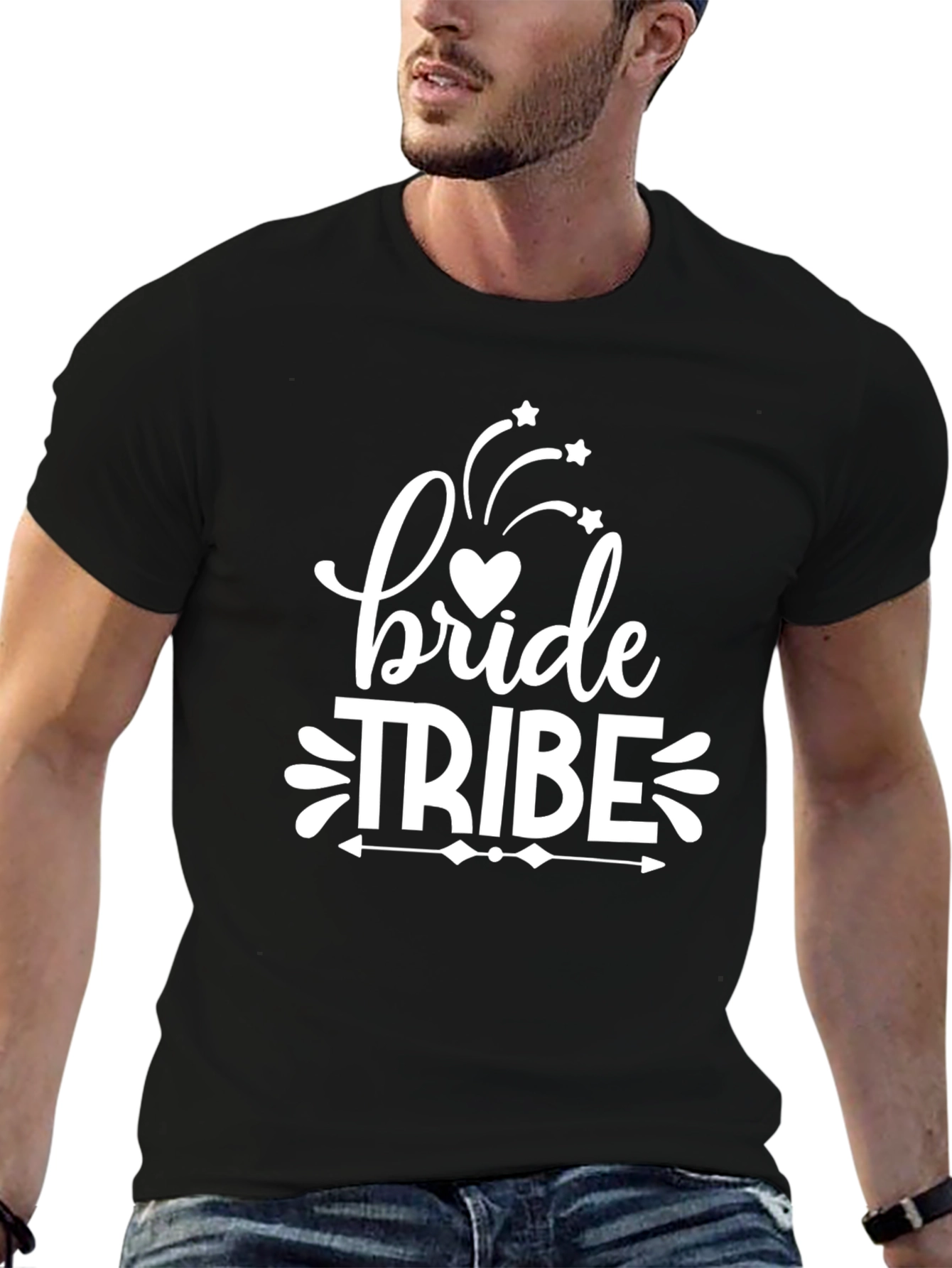 Bride Tribe Graphic Tee - Black Crew Neck