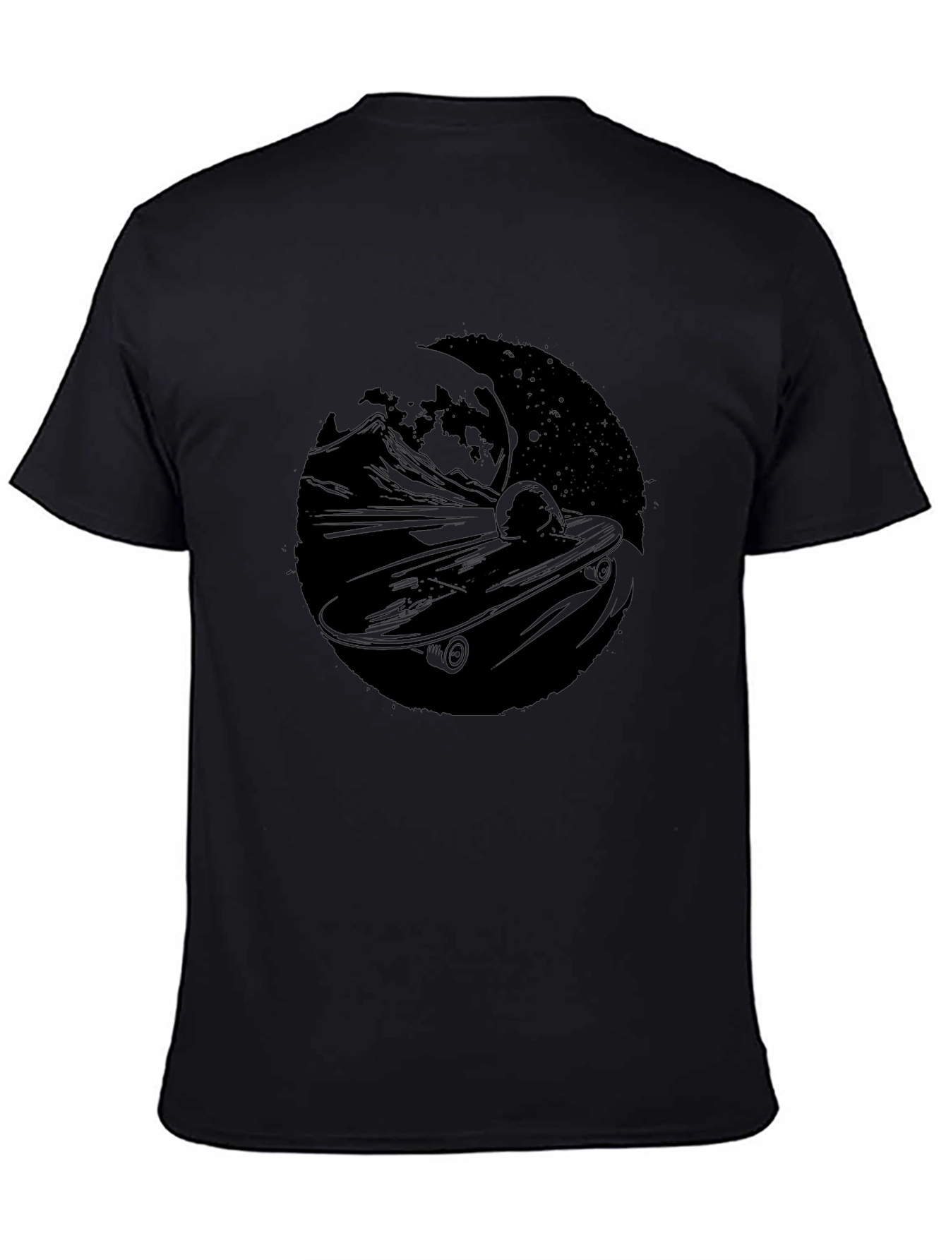 Skateboard Moon T-Shirt - Ride the Night