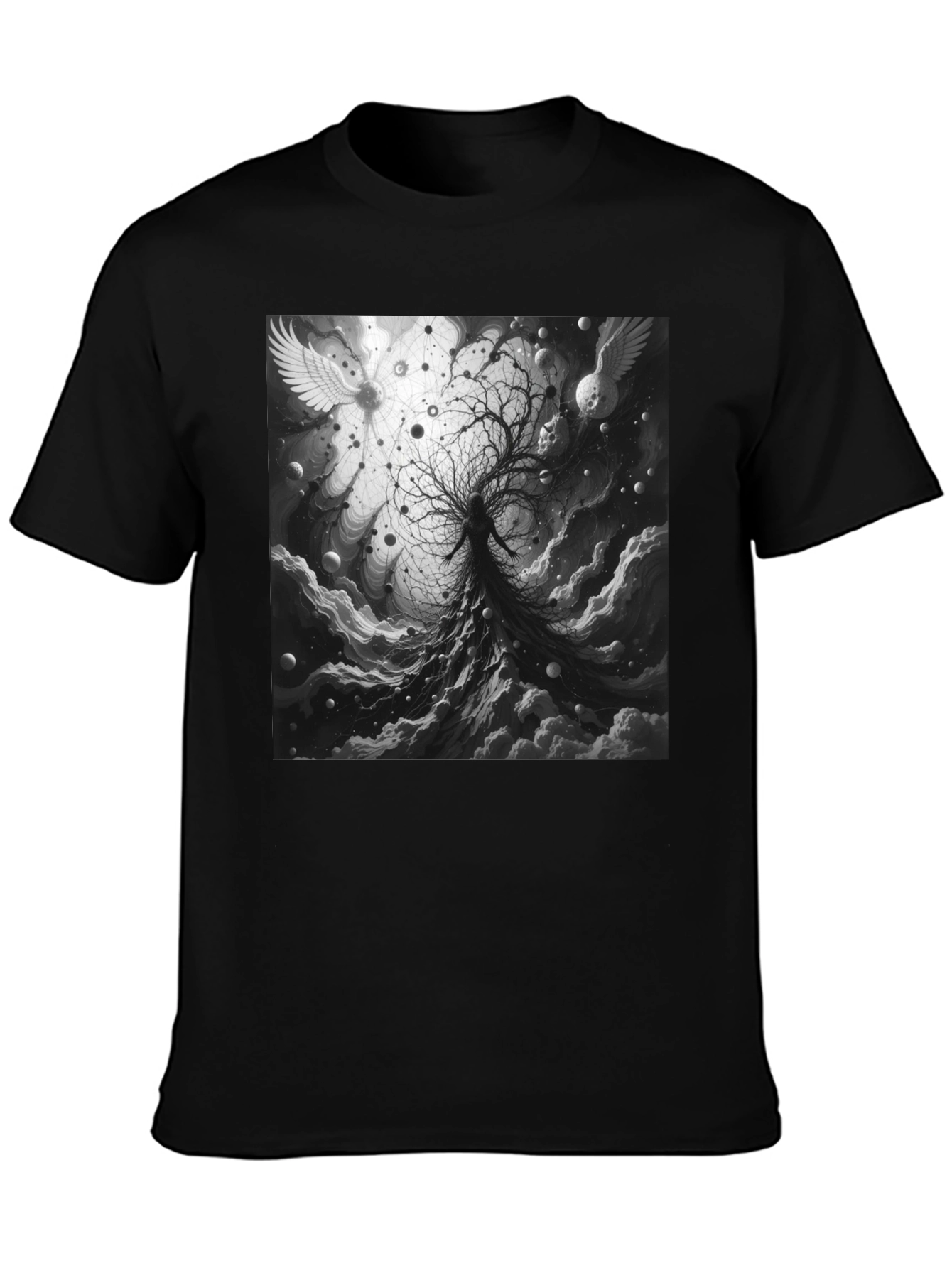 Celestial Tree Graphic Tee - Cosmic Dreamscape