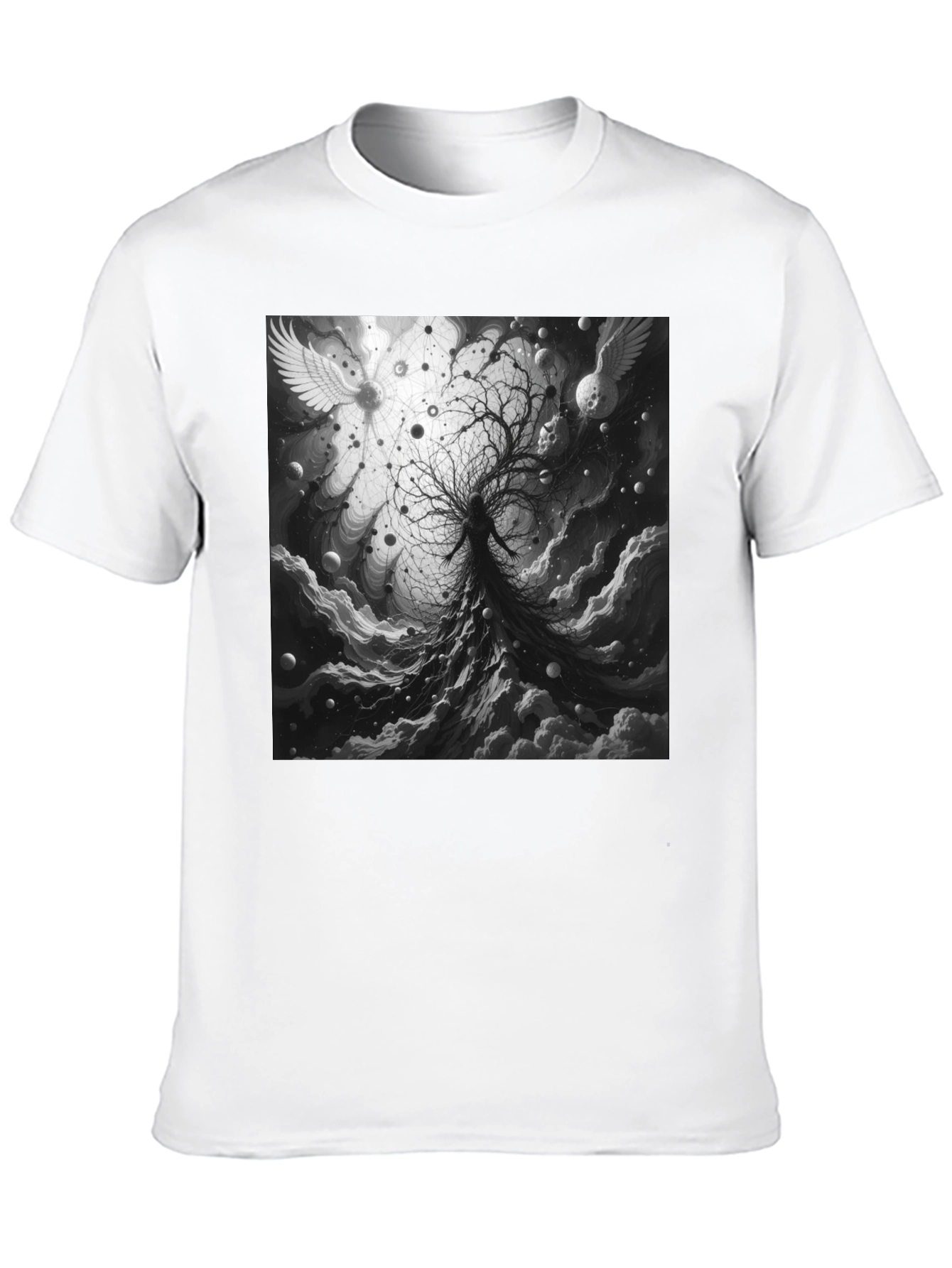 Celestial Tree Graphic Tee - Cosmic Dreamscape