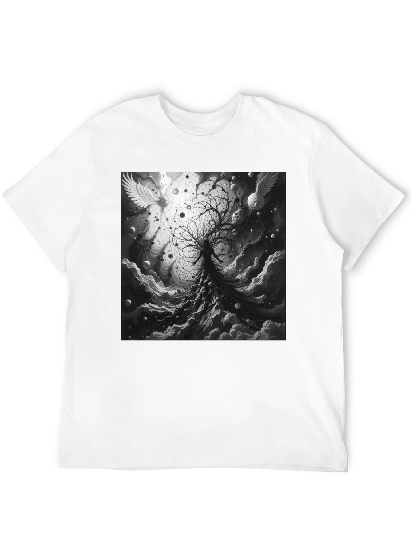 Celestial Tree Graphic Tee - Cosmic Dreamscape