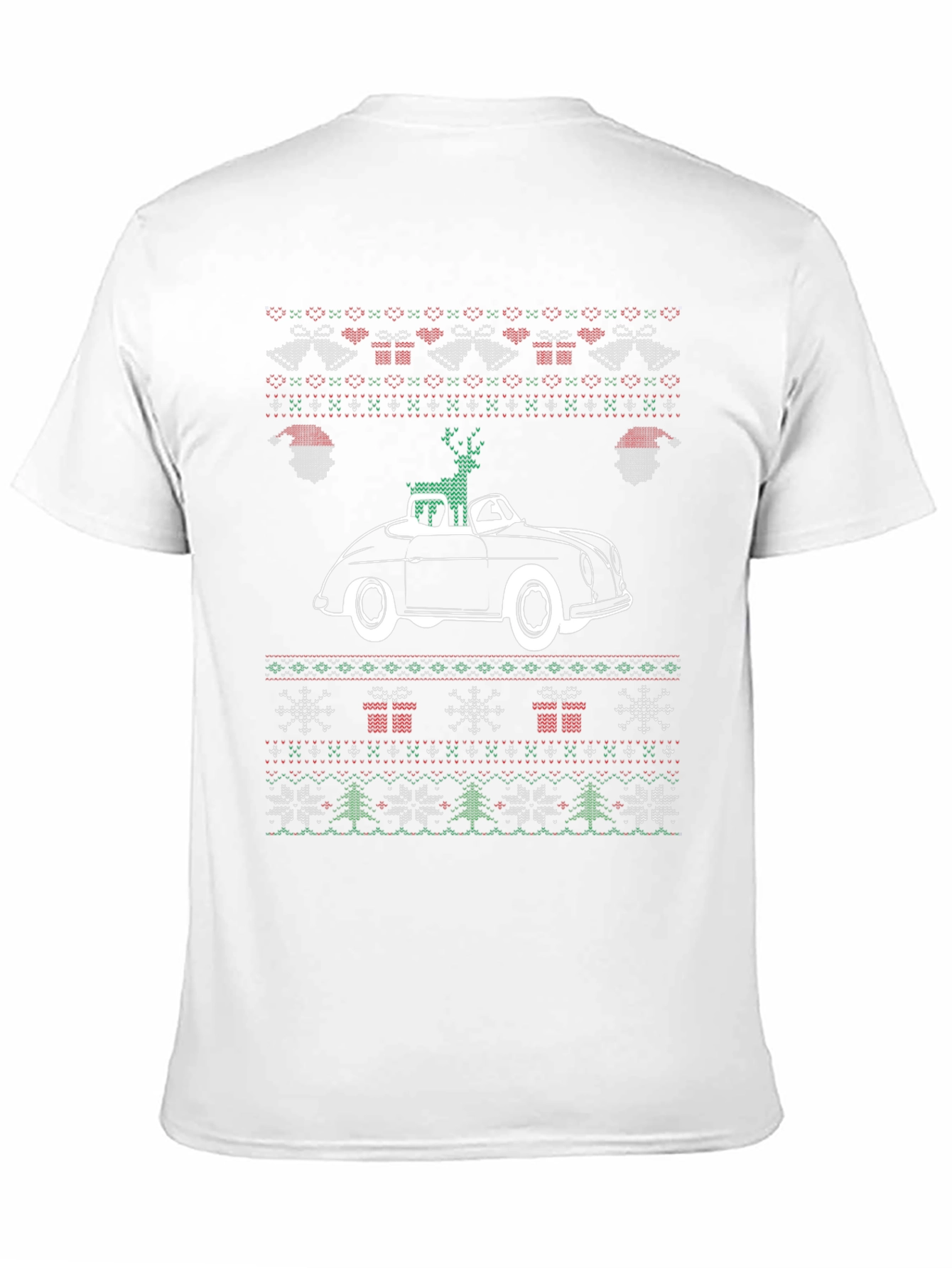 Festive Car Christmas Pattern T-Shirt