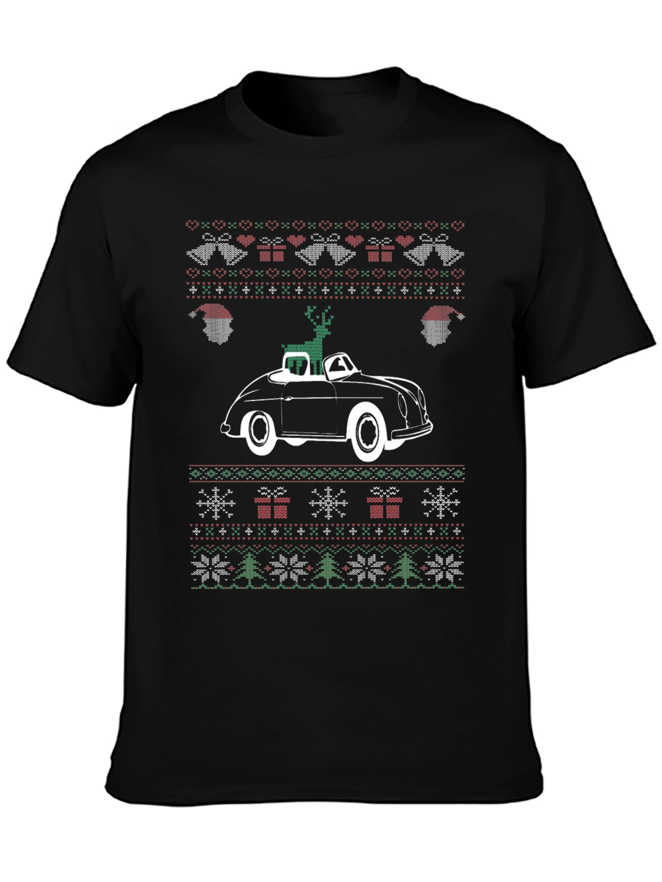 Festive Car Christmas Pattern T-Shirt