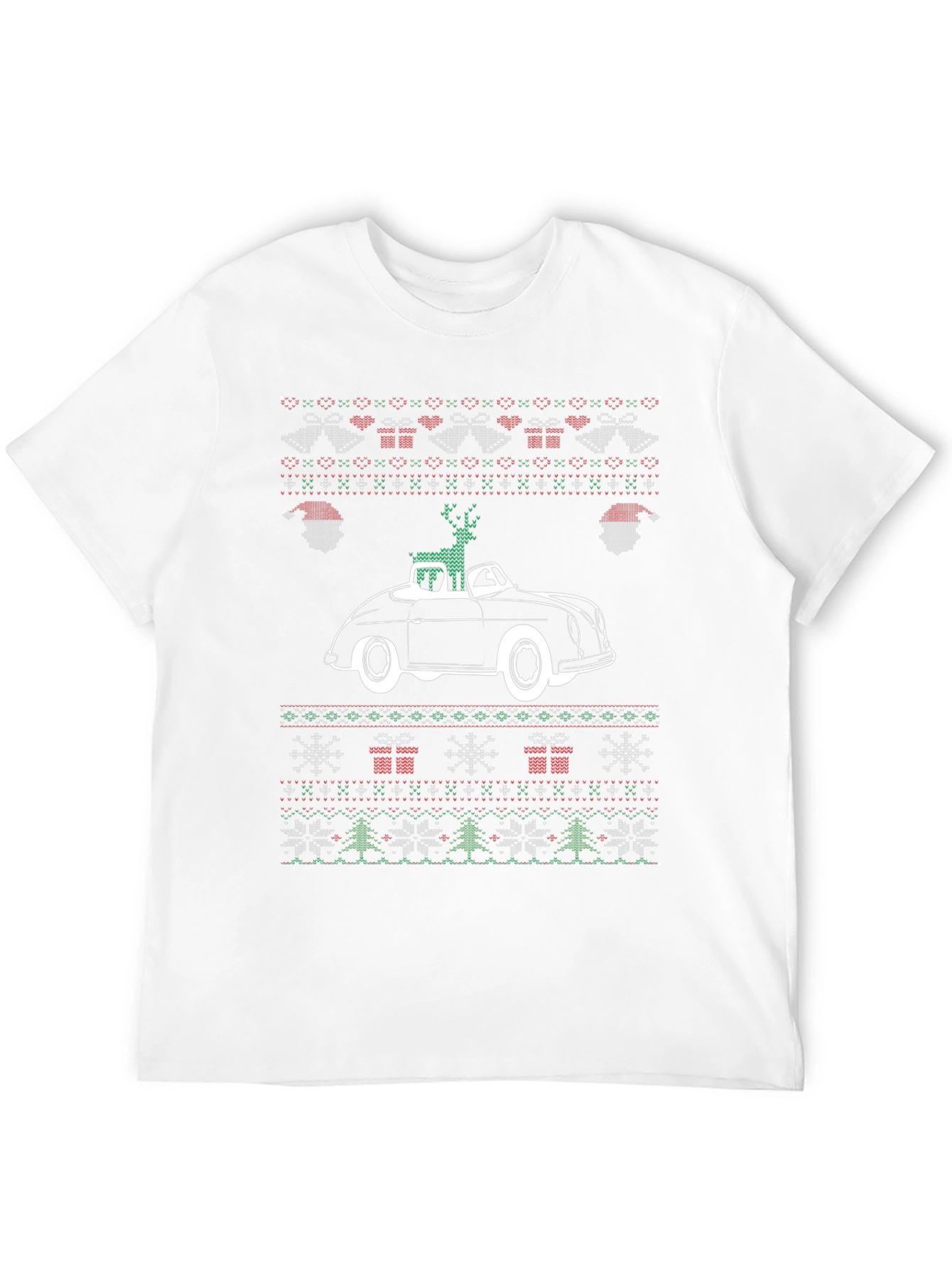 Festive Car Christmas Pattern T-Shirt