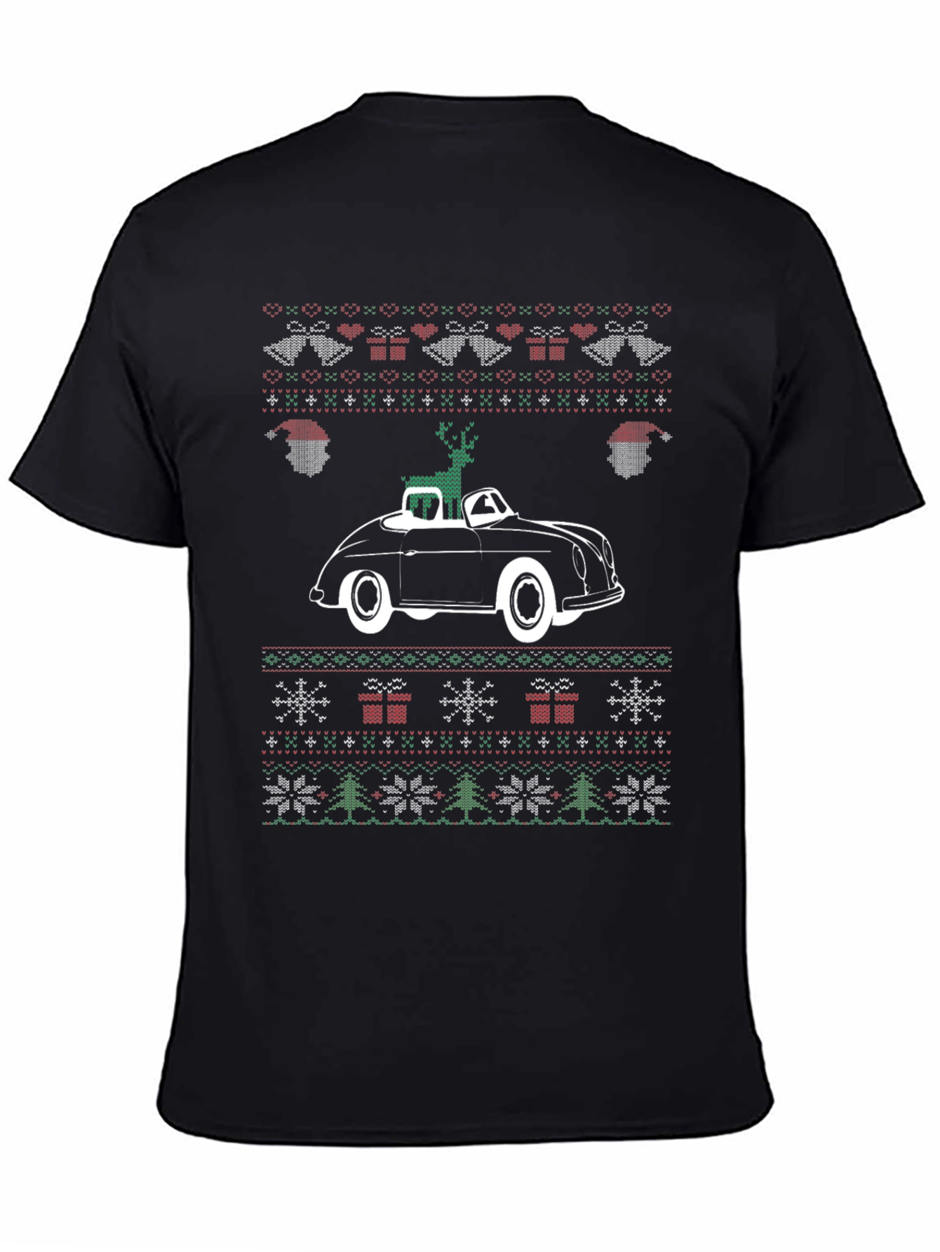 Festive Car Christmas Pattern T-Shirt