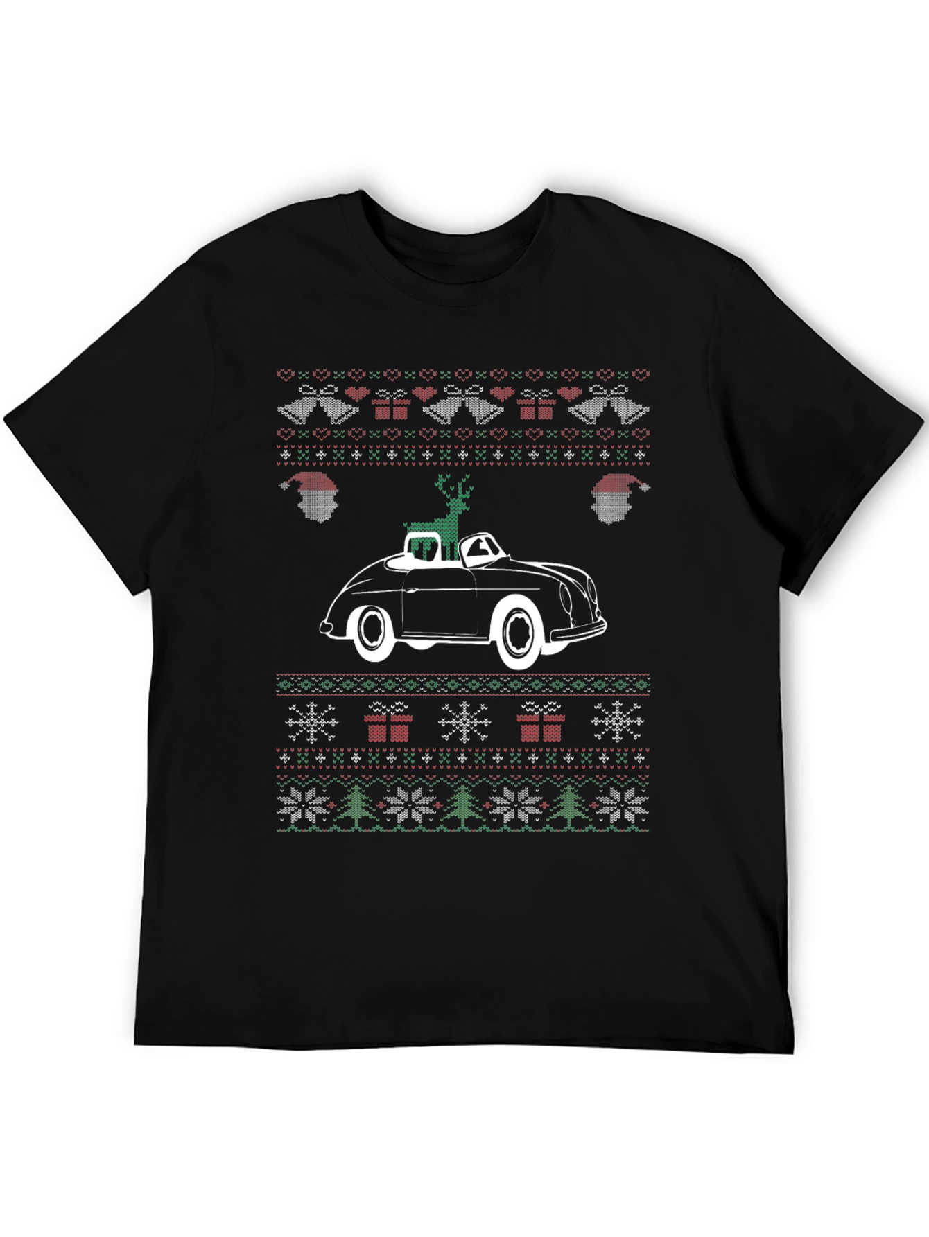 Festive Car Christmas Pattern T-Shirt