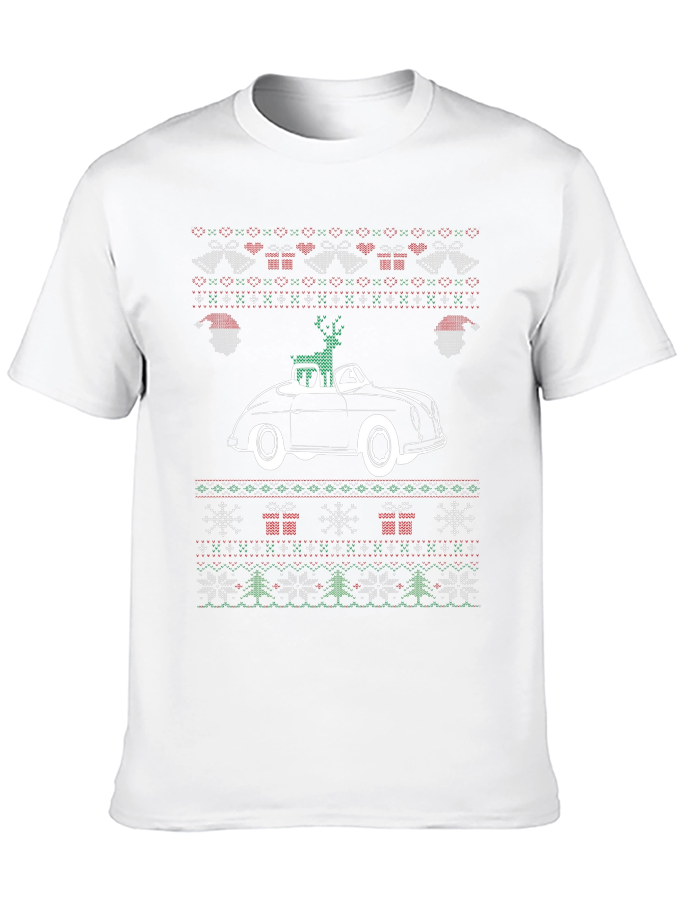 Festive Car Christmas Pattern T-Shirt