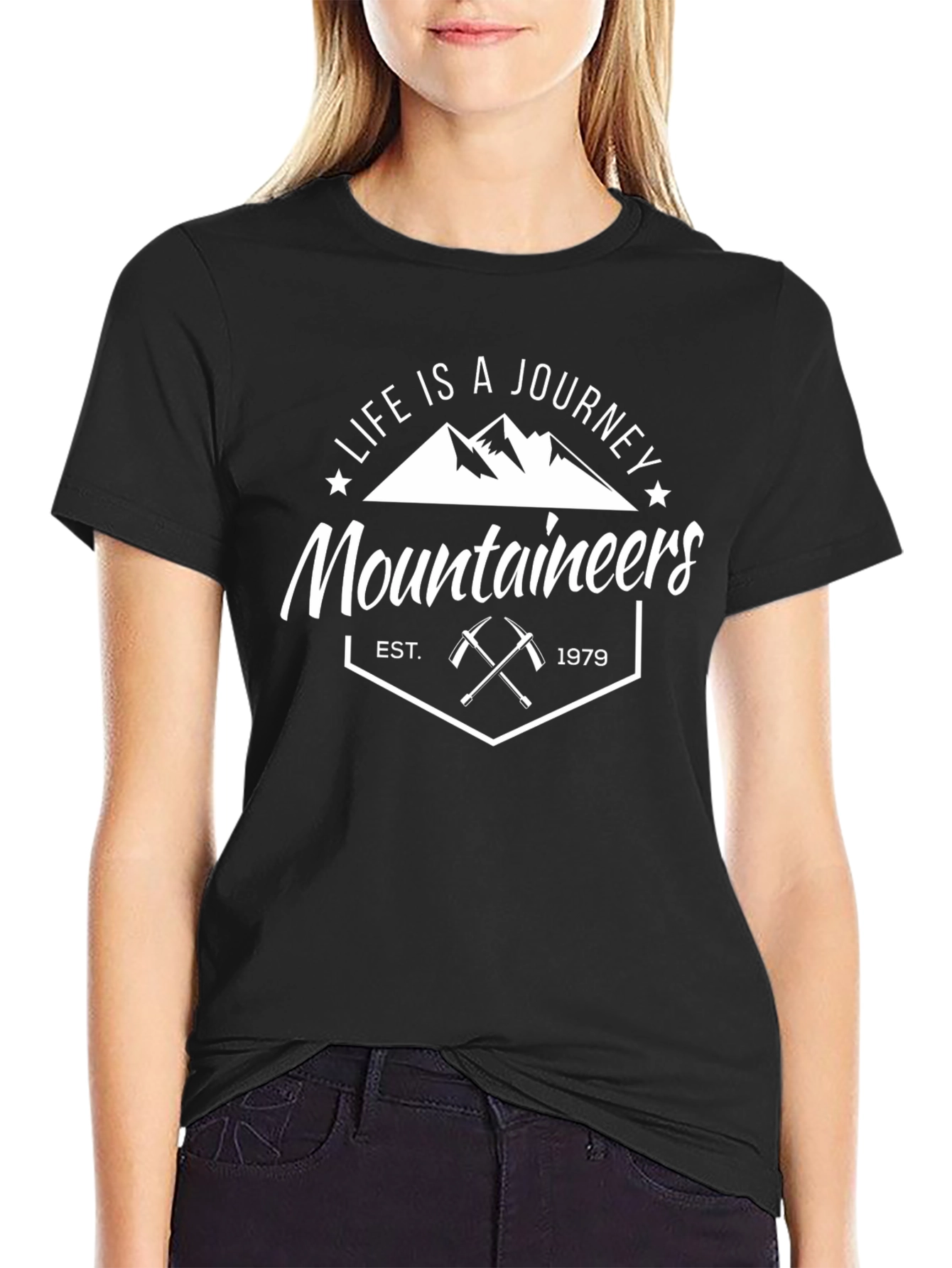 Mountaineers Life Journey Black T-Shirt