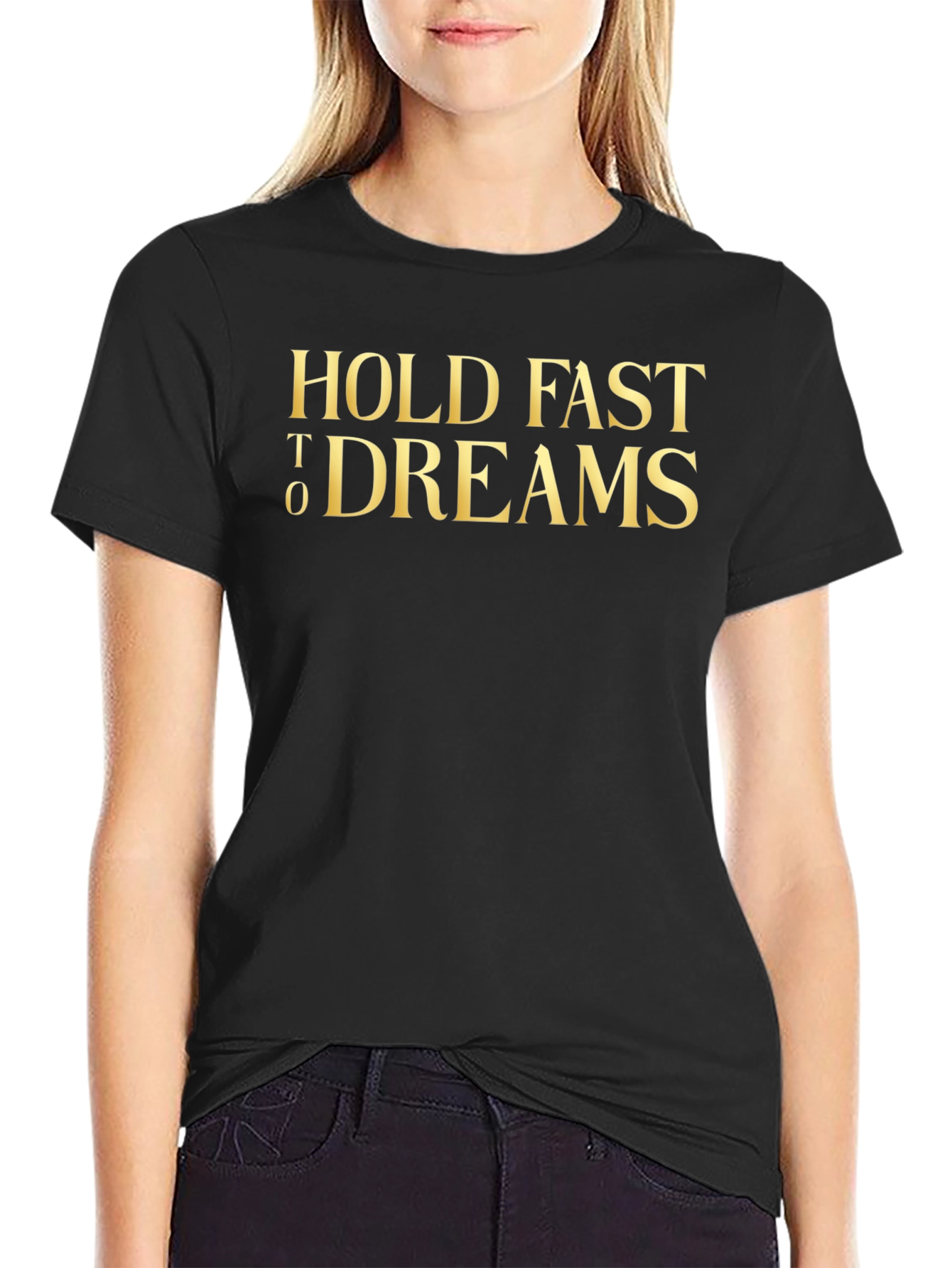 Hold Fast To Dreams Graphic Tee - Black