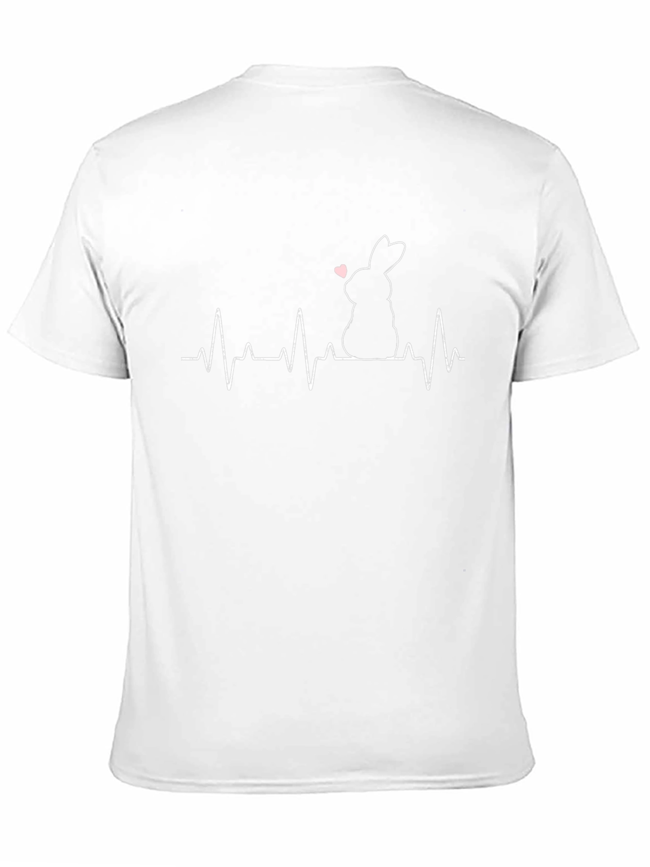 Rabbit Heartbeat Black T-Shirt