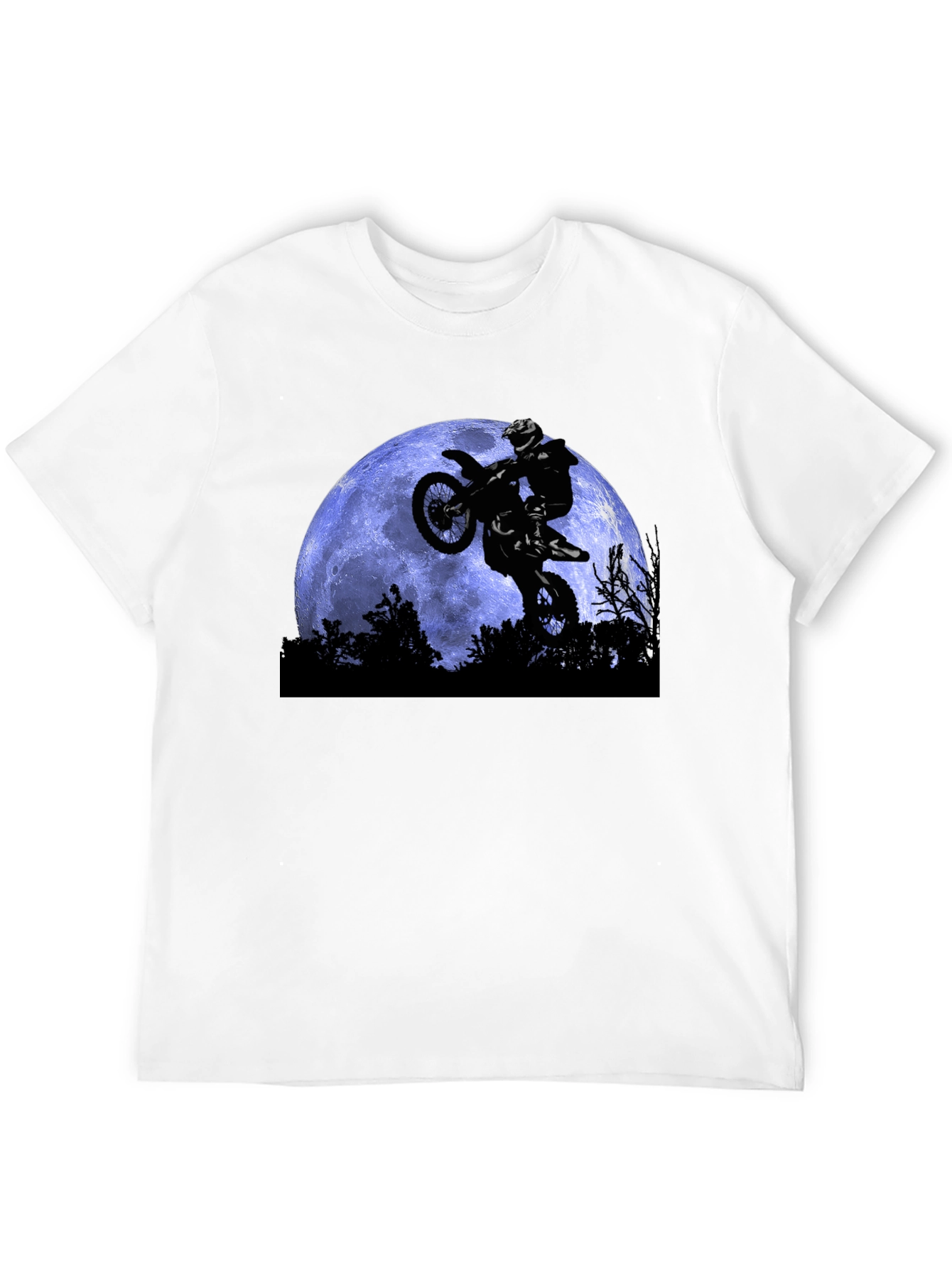 Dirt Bike Moon T-Shirt - Black Motocross Apparel