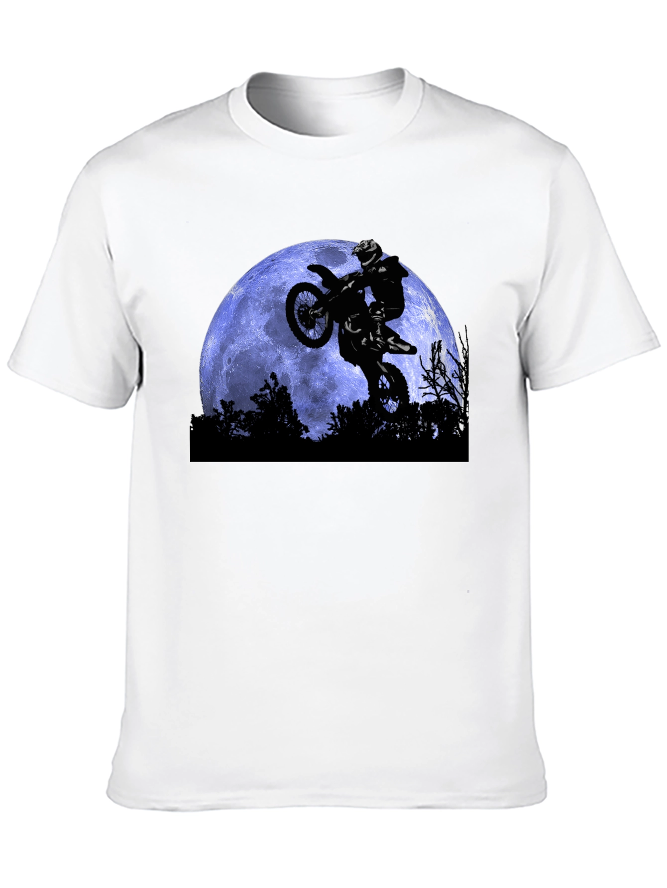 Dirt Bike Moon T-Shirt - Black Motocross Apparel