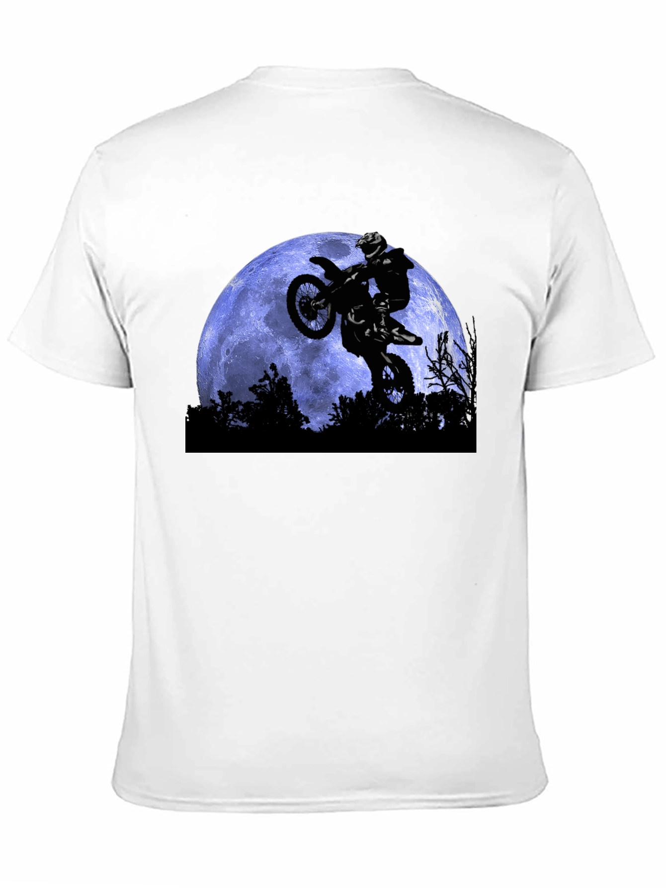 Dirt Bike Moon T-Shirt - Black Motocross Apparel