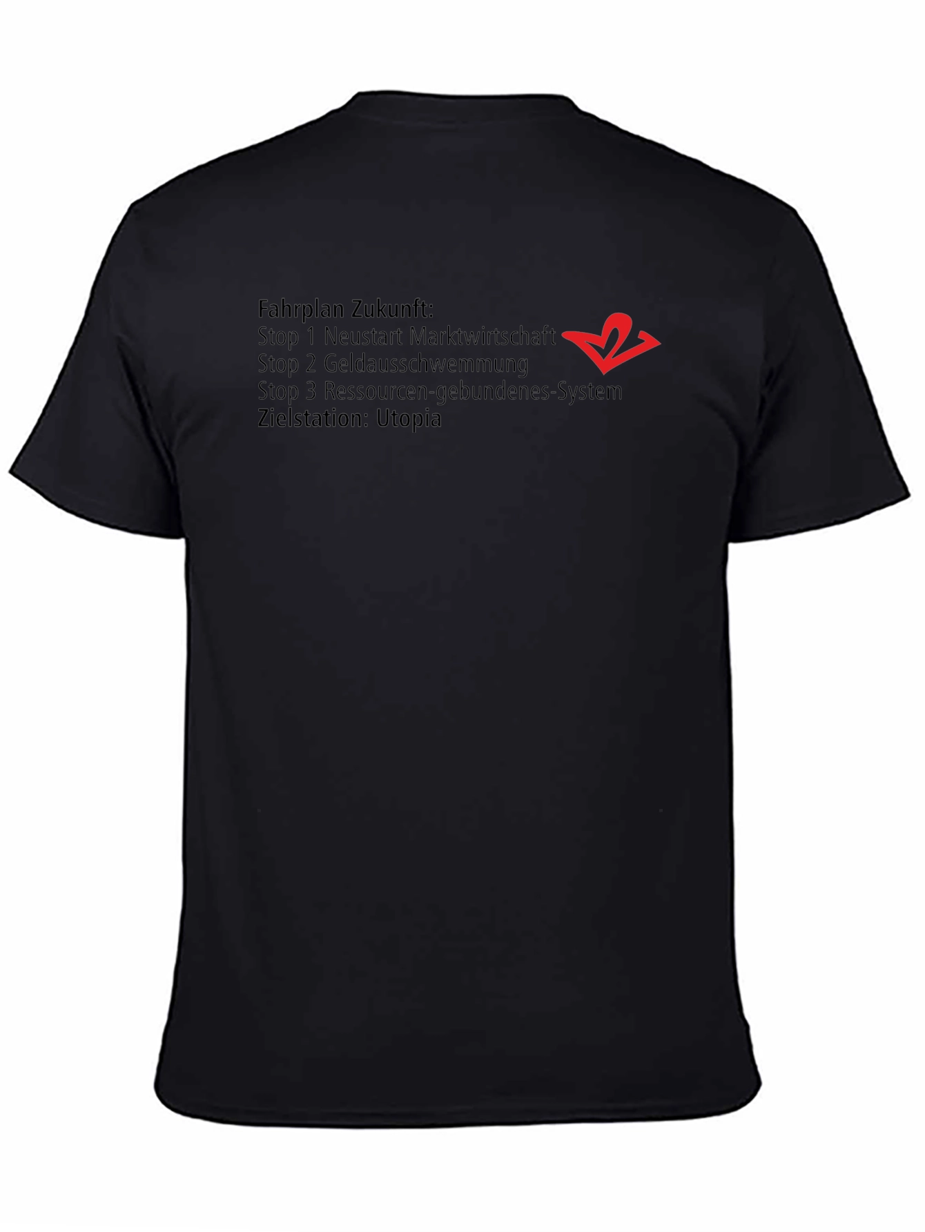 Fahrplan Zukunft Utopia Black T-Shirt