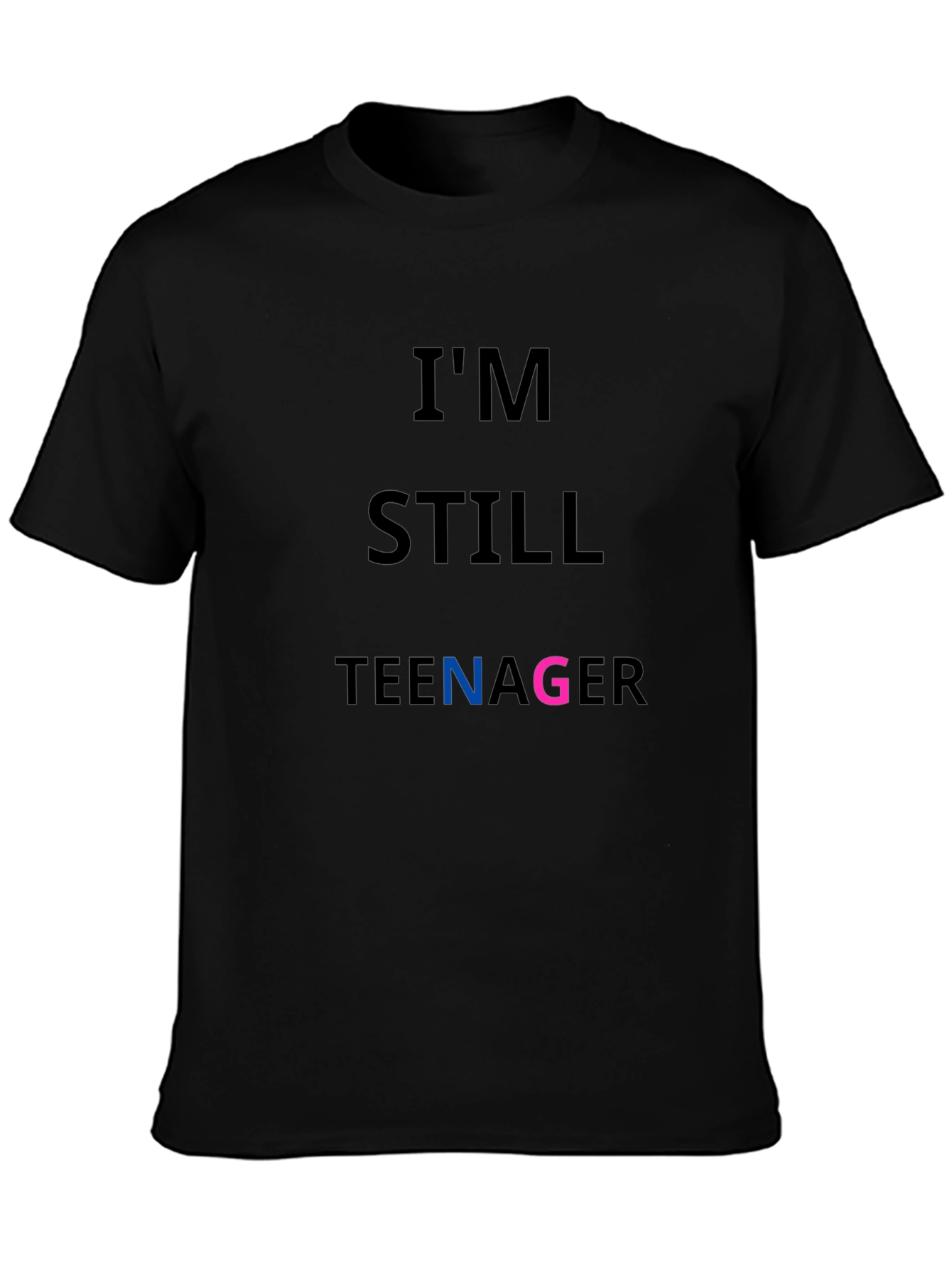 Im Still Teenager Black T-Shirt