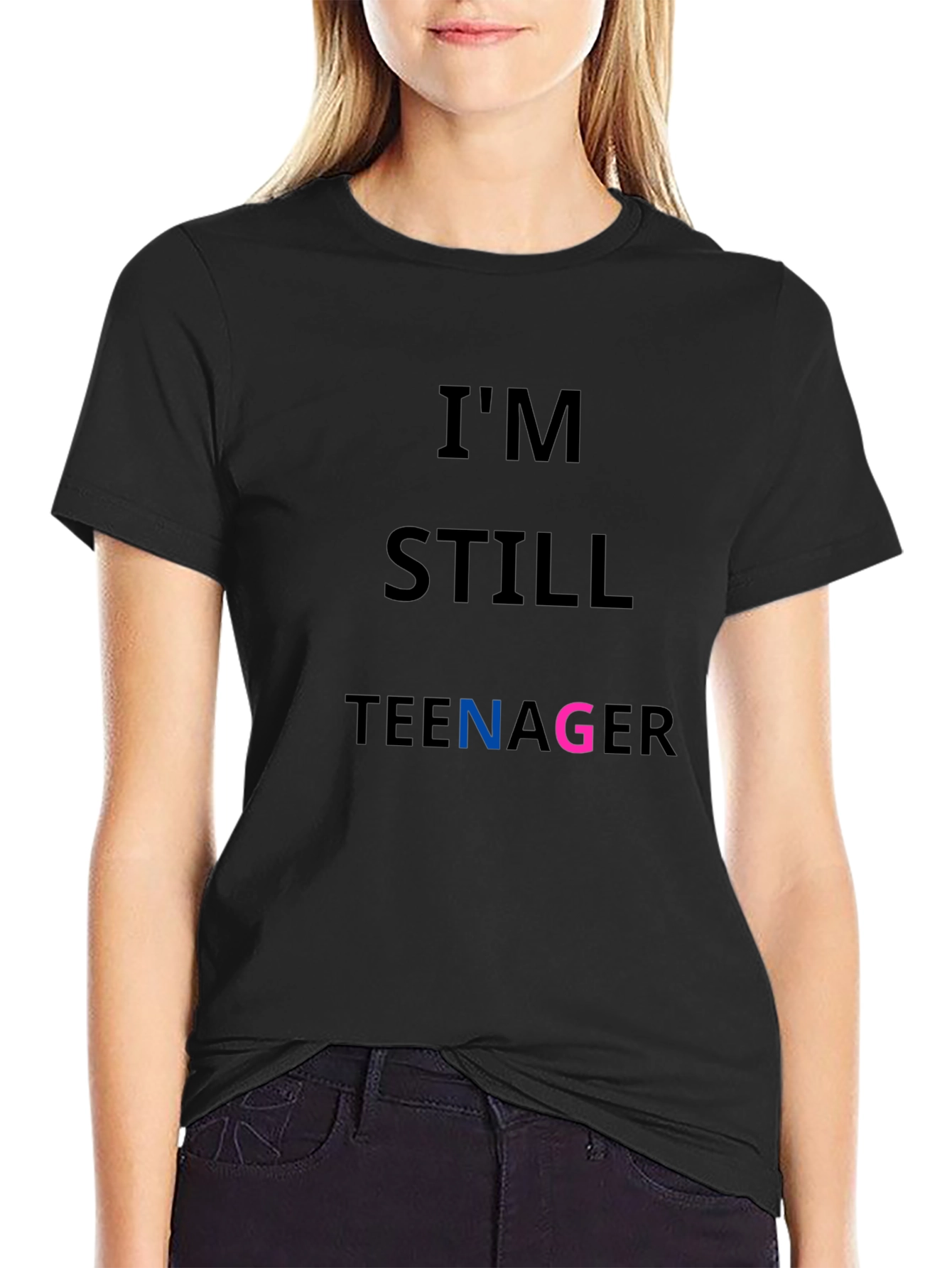 Im Still Teenager Black T-Shirt