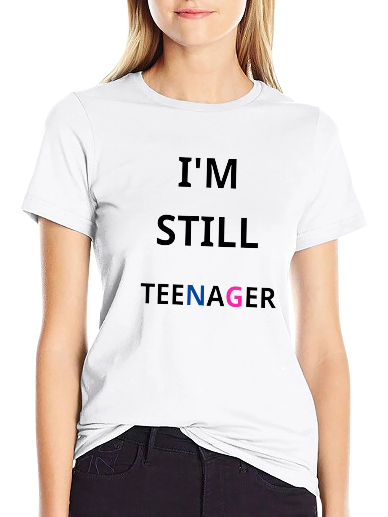 Im Still Teenager Black T-Shirt