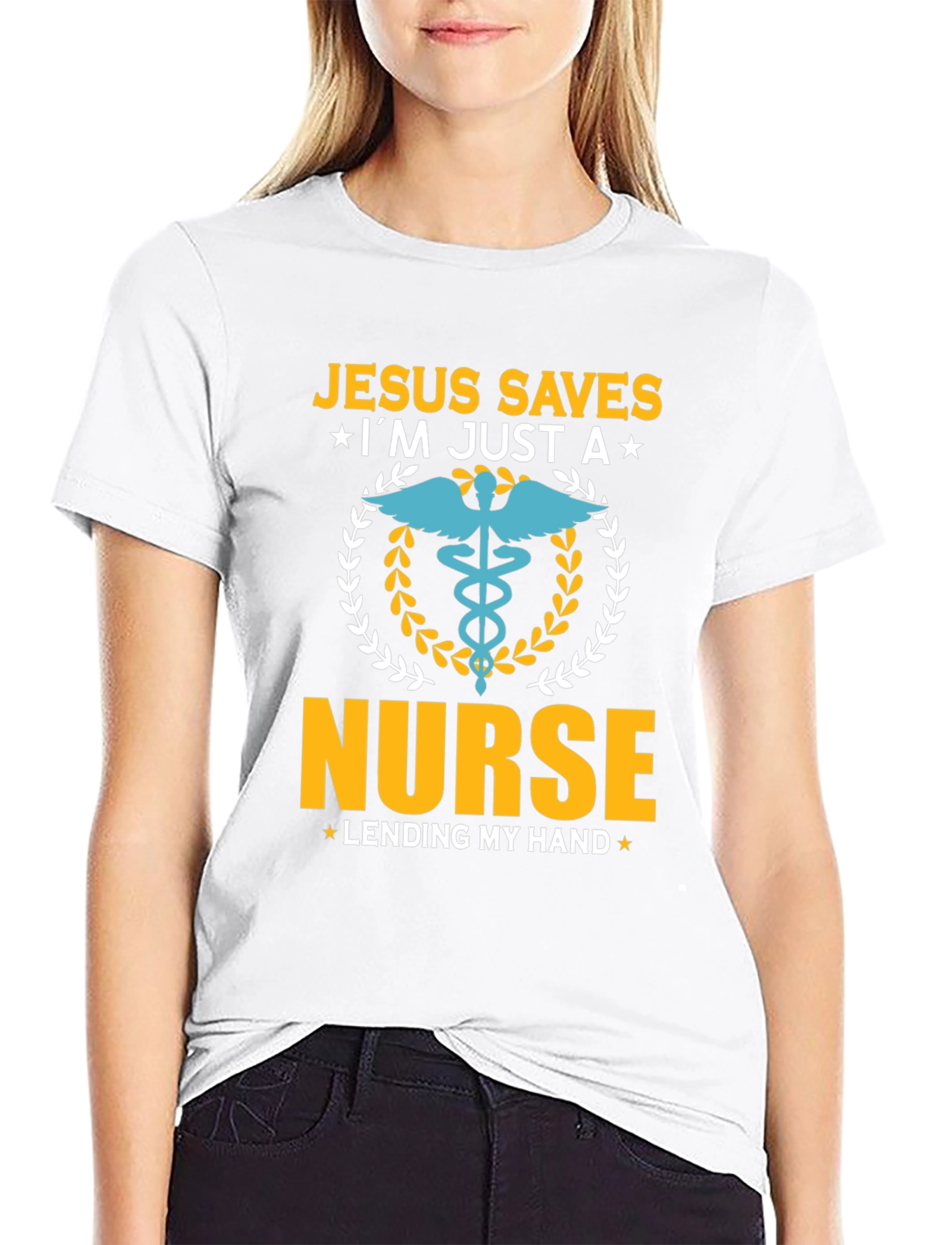Jesus Saves Nurse T-Shirt - Lending My Hand