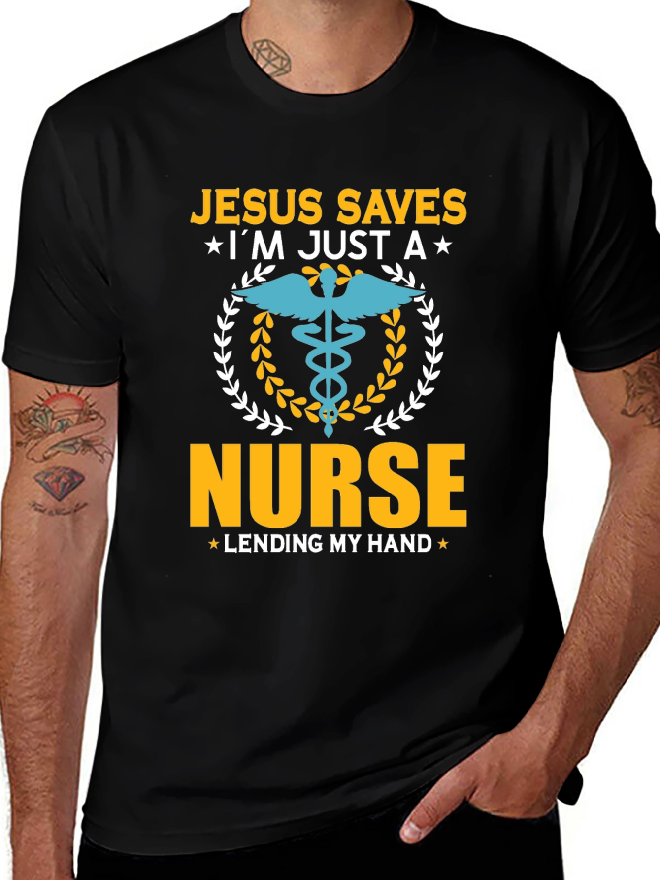 Jesus Saves Nurse T-Shirt - Lending My Hand