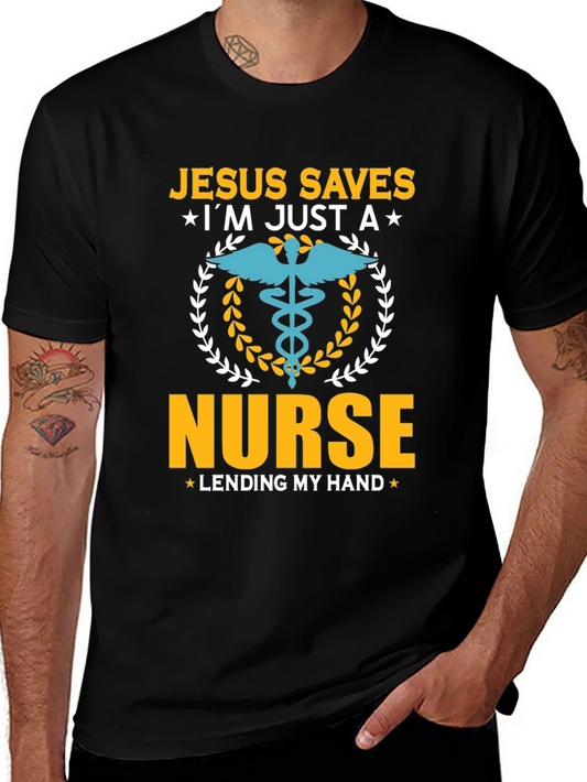 Jesus Saves Nurse T-Shirt - Lending My Hand