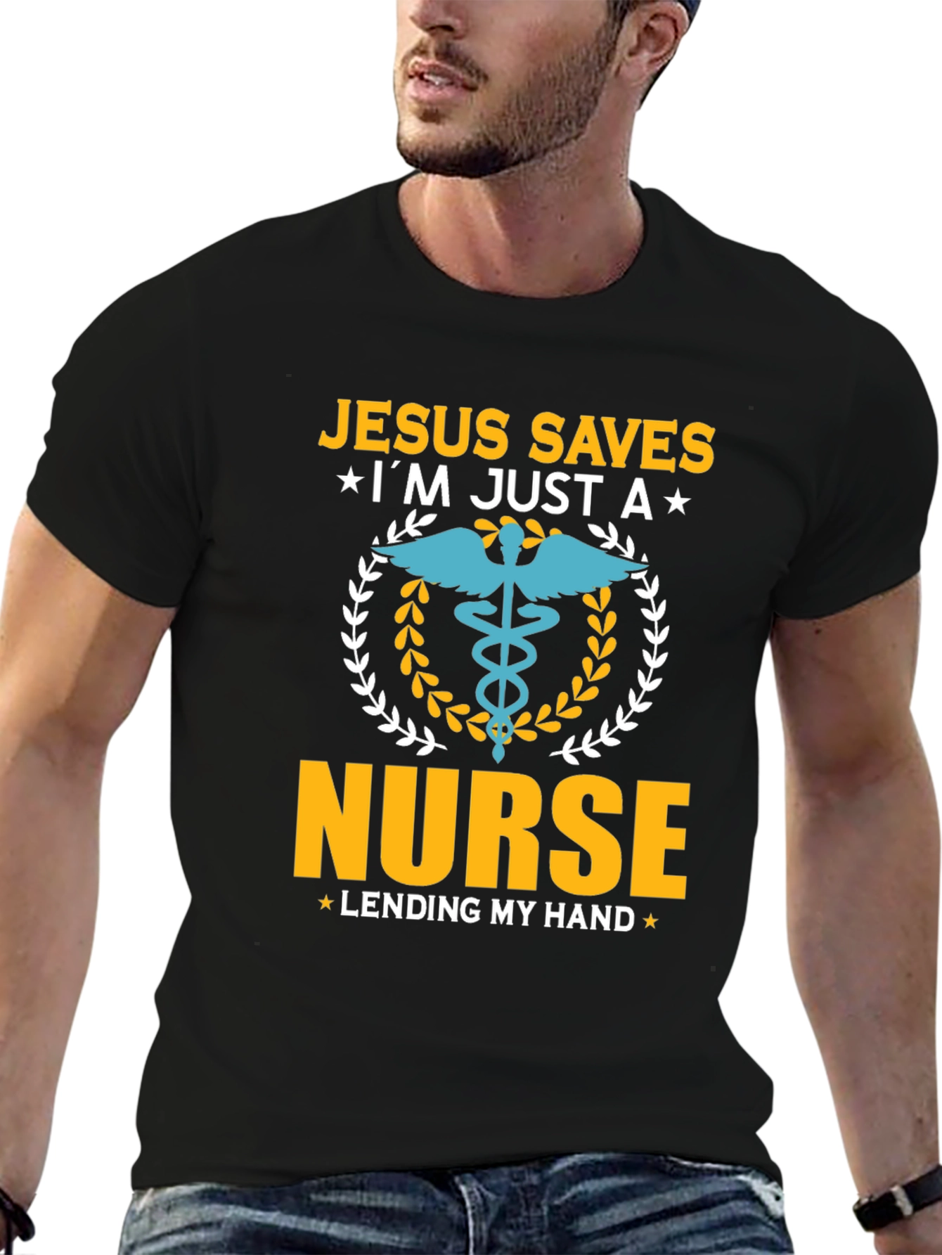 Jesus Saves Nurse T-Shirt - Lending My Hand