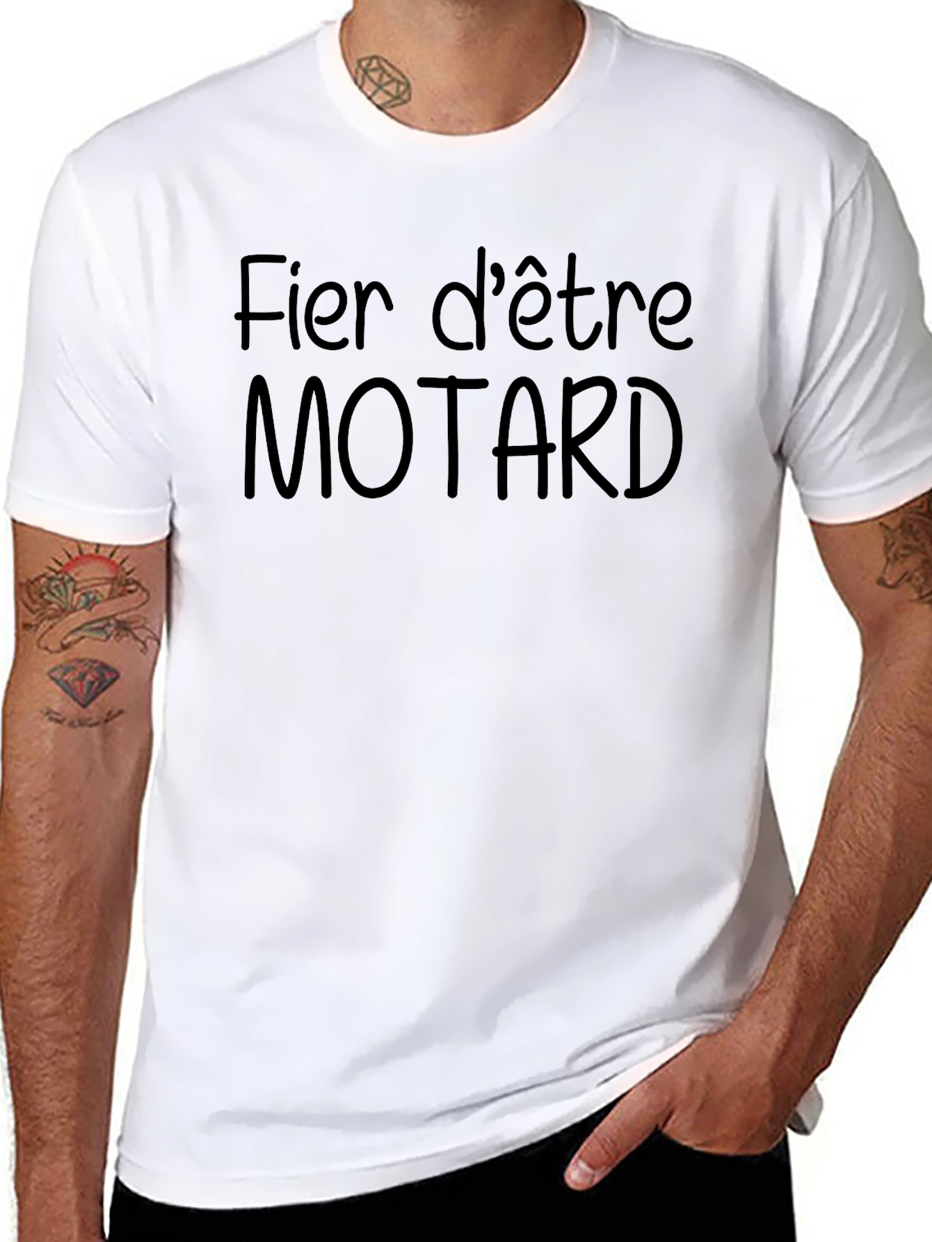 Fier dêtre Motard - Black Graphic Tee