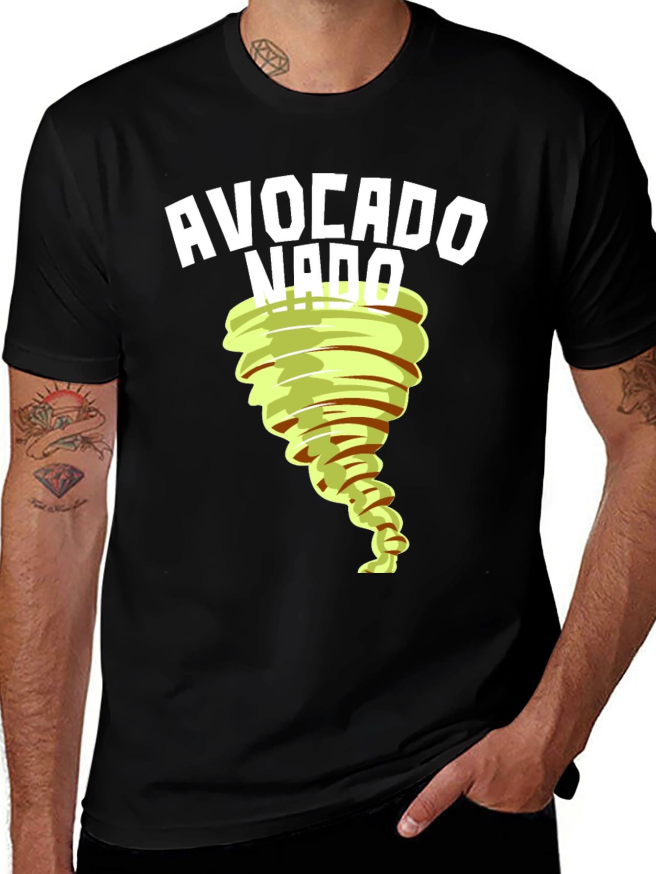 Avocado Tornado Graphic T-Shirt - Unique Design