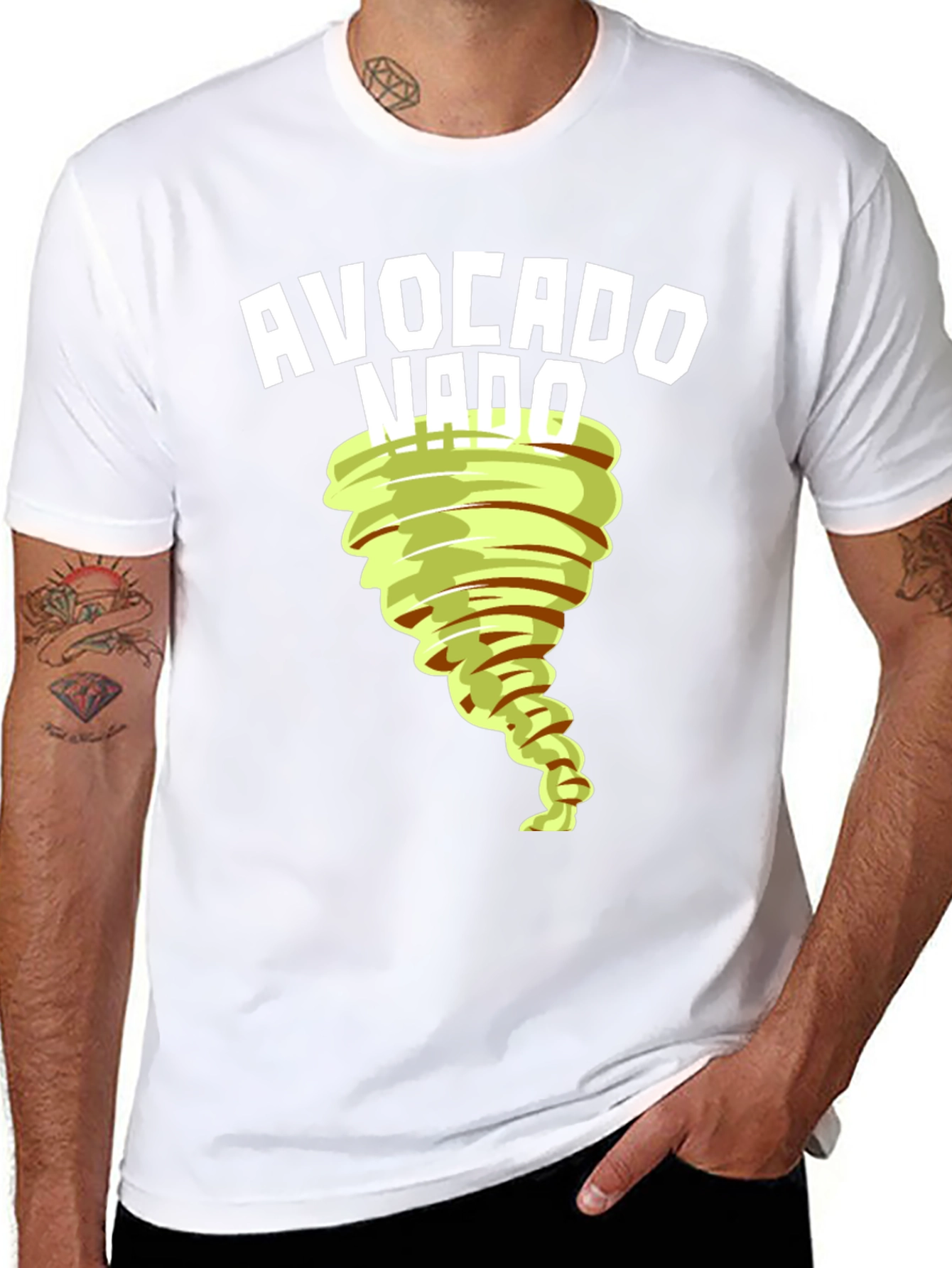 Avocado Tornado Graphic T-Shirt - Unique Design
