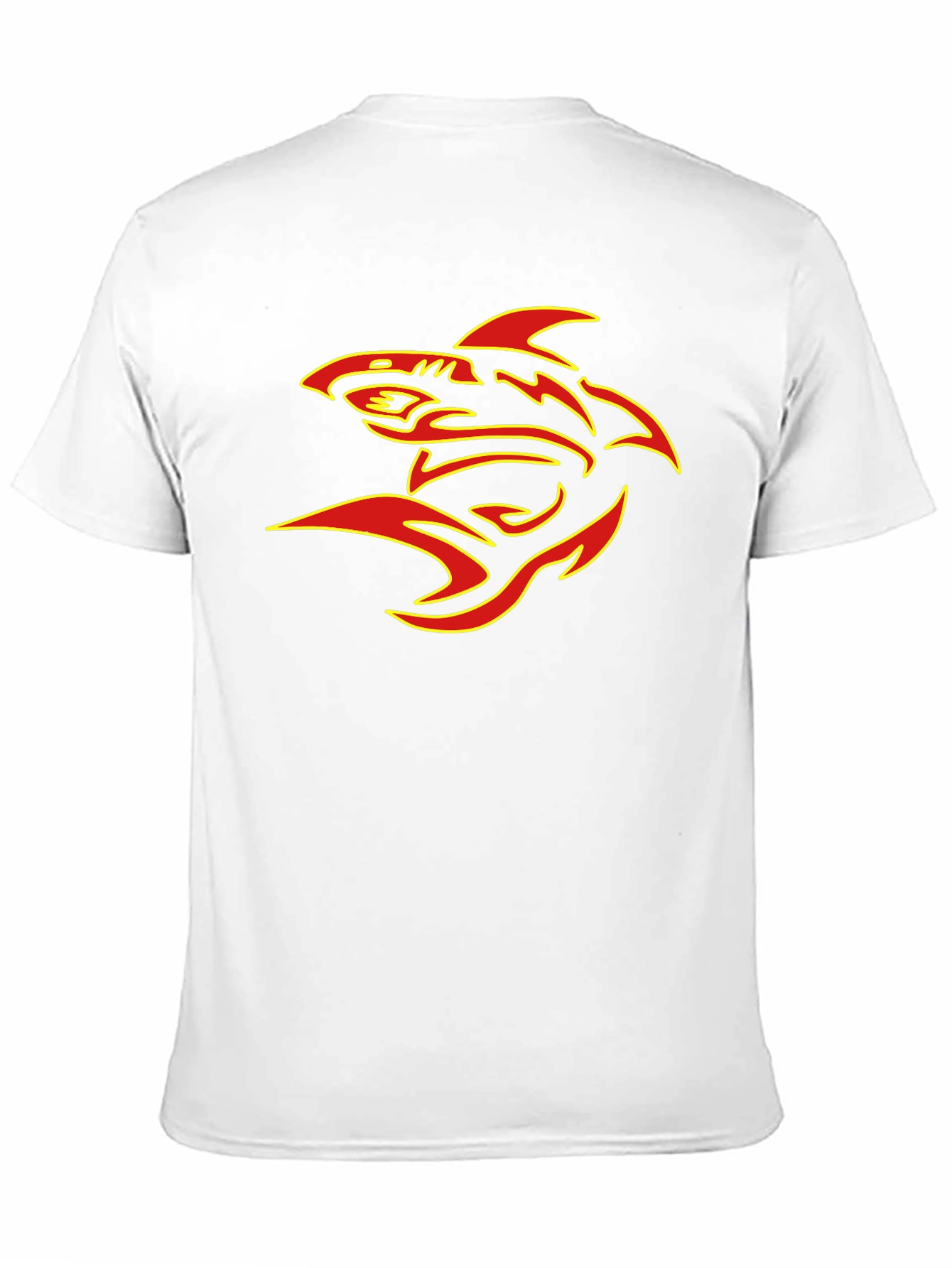 Black T-Shirt with Bold Shark Graphic