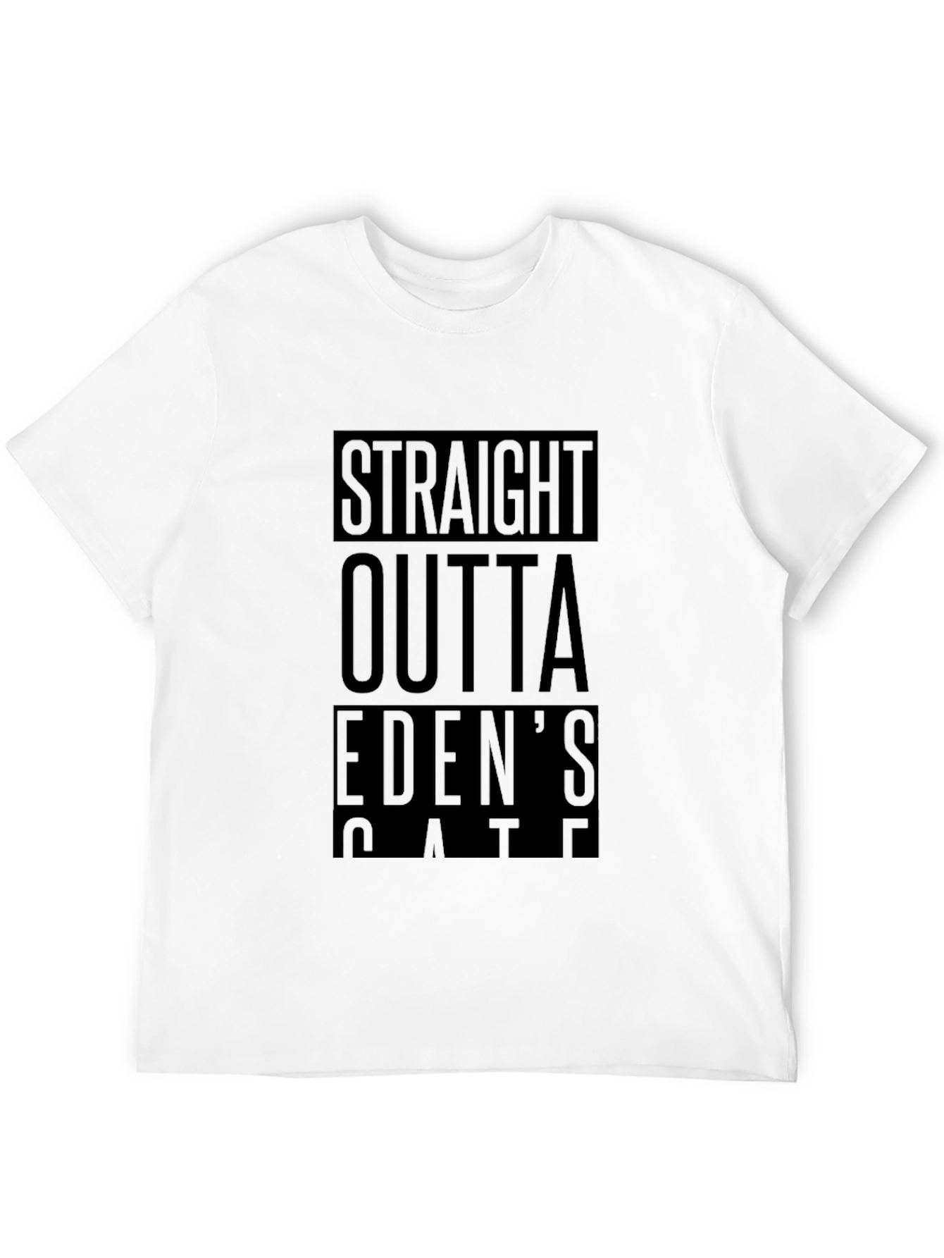 Straight Outta Edens Gate Black Graphic T-Shirt