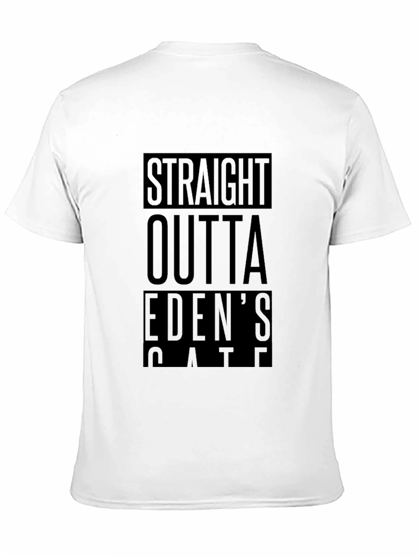 Straight Outta Edens Gate Black Graphic T-Shirt