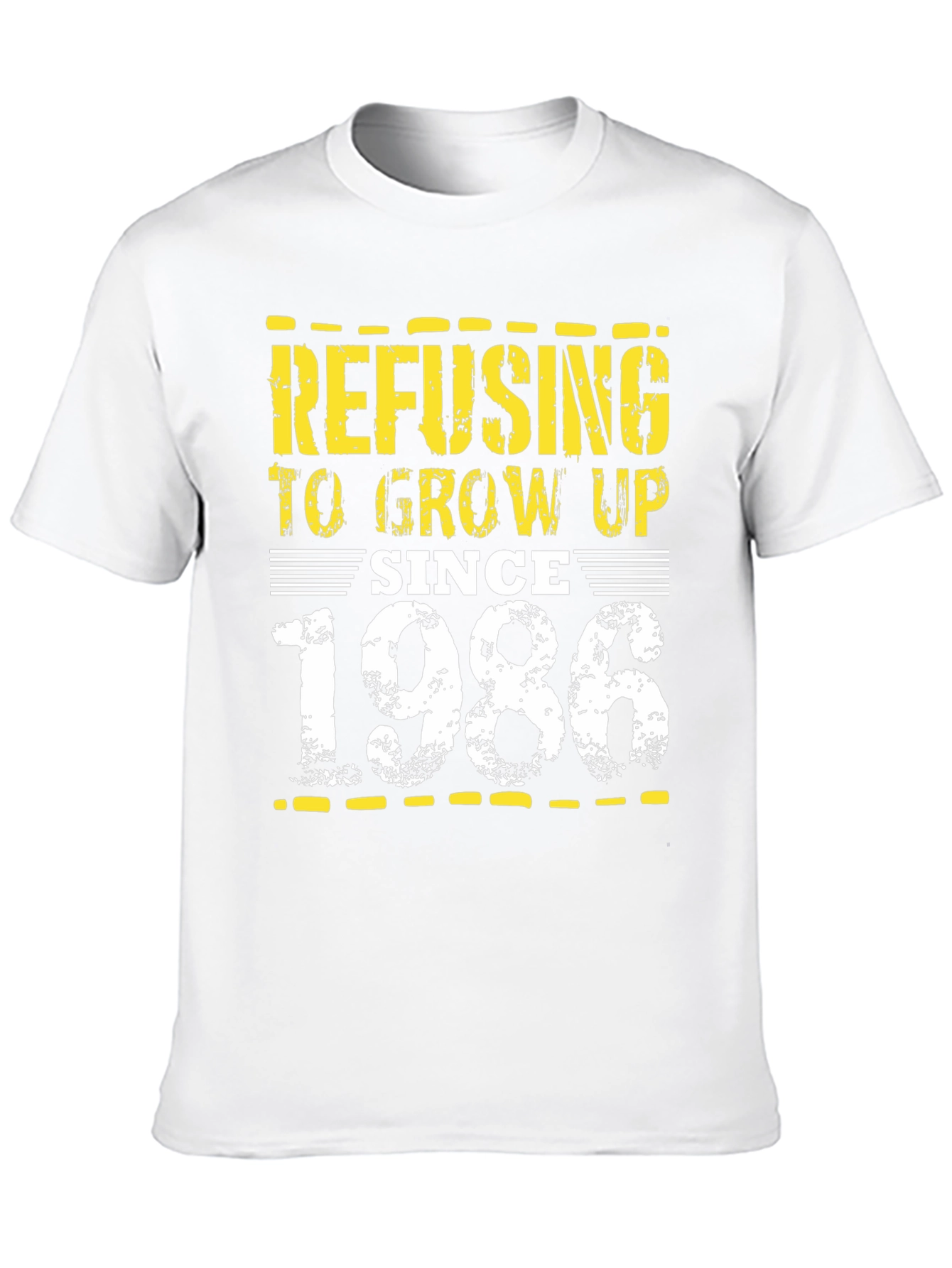 Refusing To Grow Up Since 1986 Black T-Shirt
