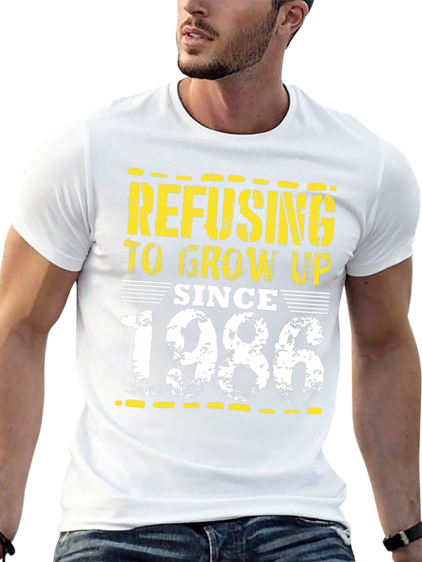 Refusing To Grow Up Since 1986 Black T-Shirt