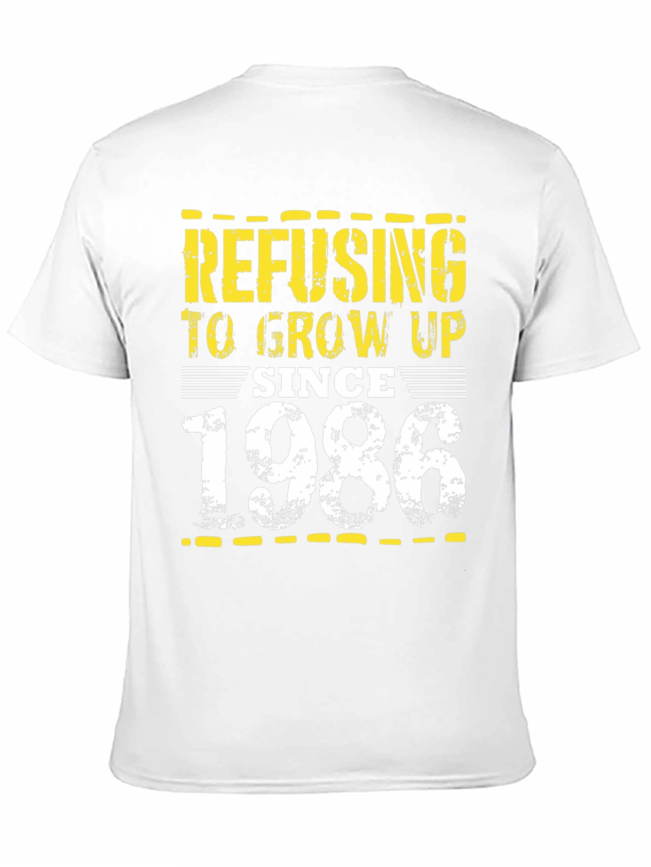 Refusing To Grow Up Since 1986 Black T-Shirt