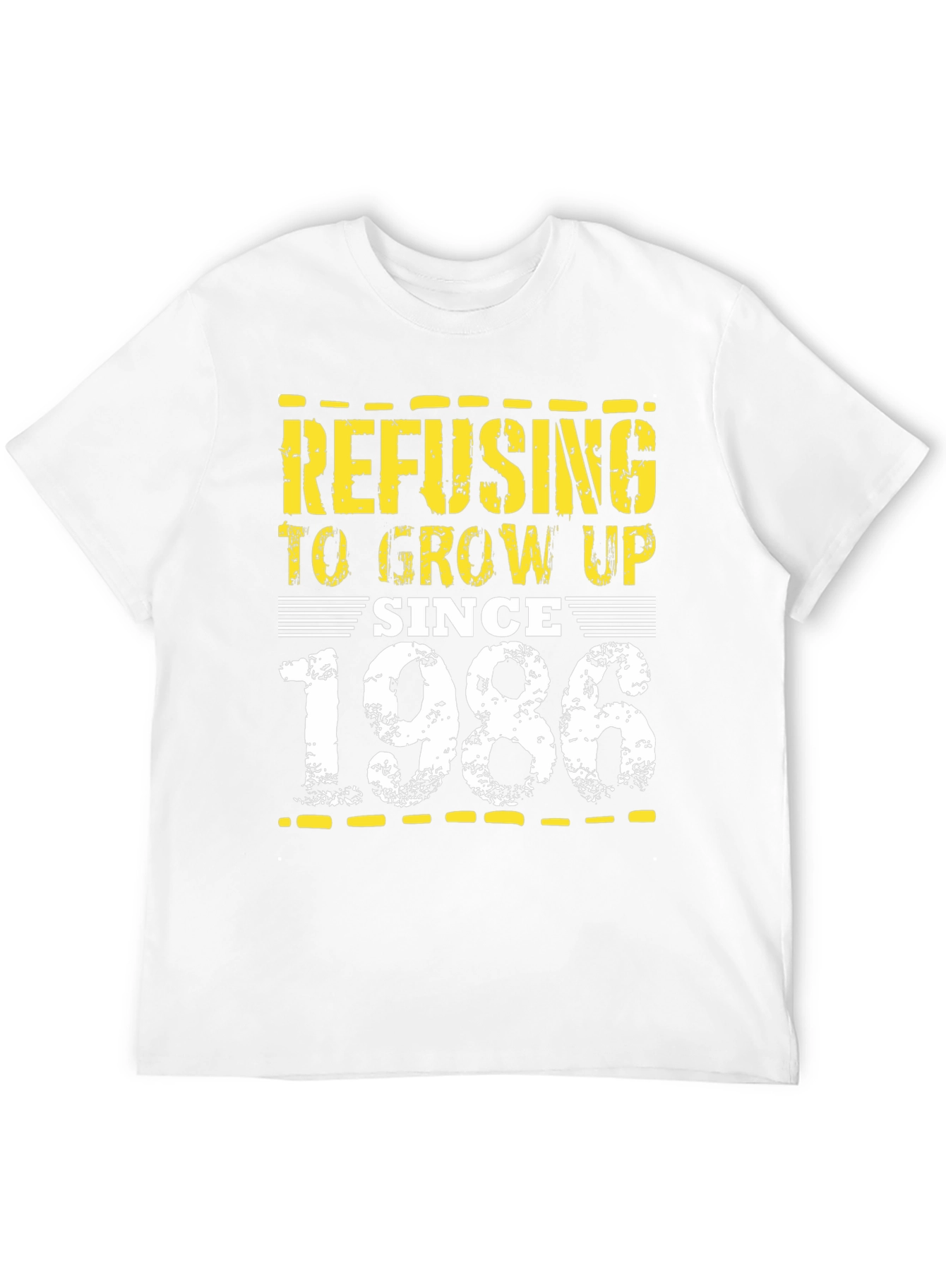 Refusing To Grow Up Since 1986 Black T-Shirt