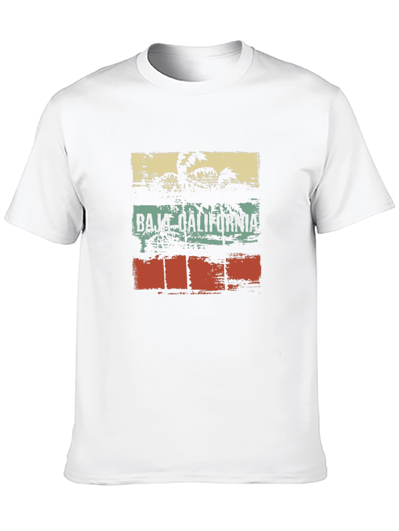 Baja California Graphic T-Shirt Retro Palm Tree Design