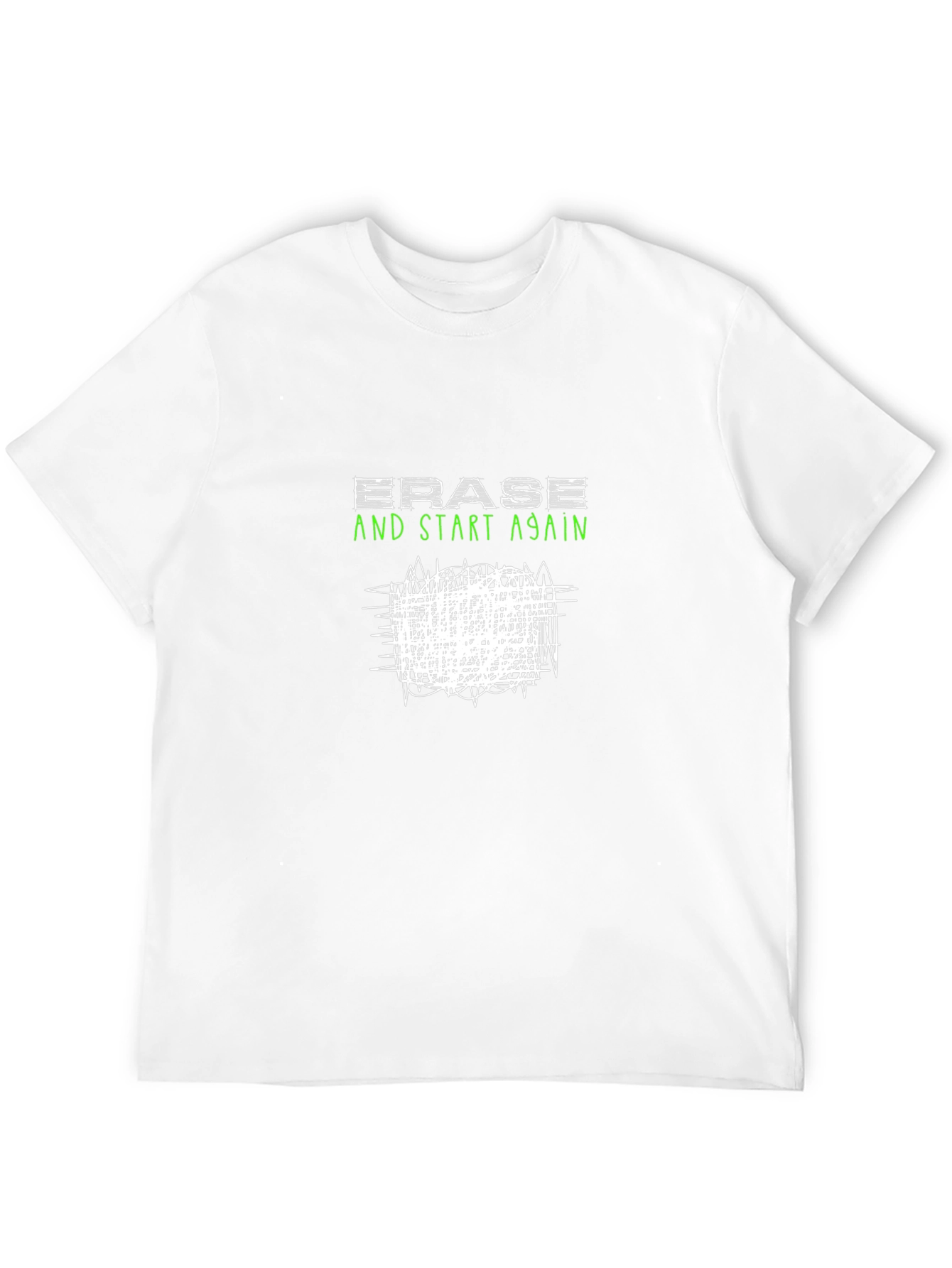 Erase & Start Again Graphic Black T-Shirt
