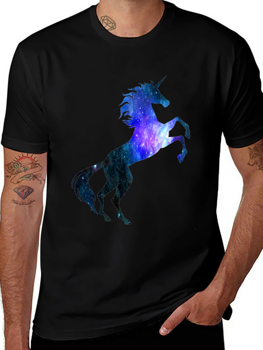 Galaxy Unicorn T-Shirt - Black Cotton Tee