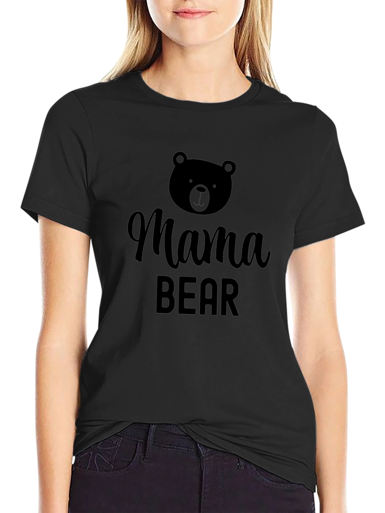 Mama Bear Graphic Tee - Soft Cotton Blend T-Shirt